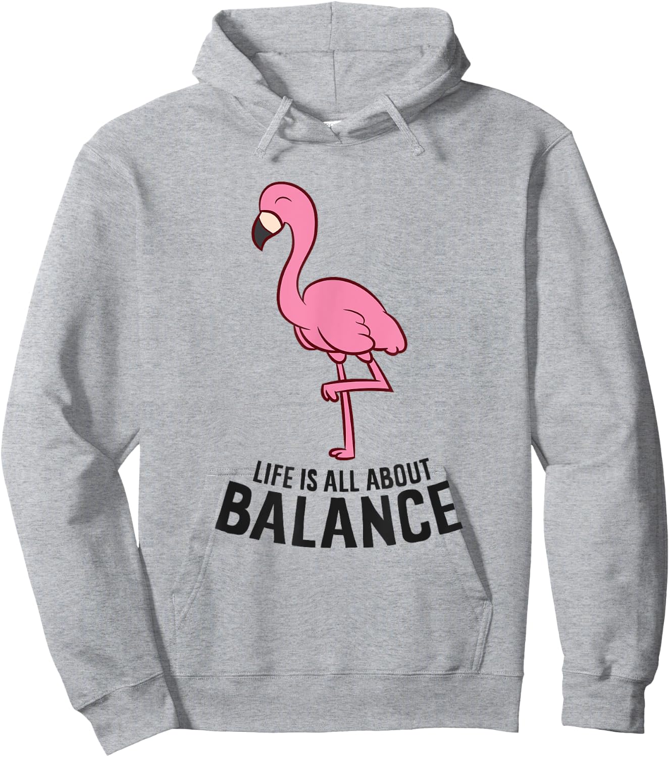 Life Is All About Balance Funny Flamingo Girl Love Flamingos Hoodie - Hoodie | Ash