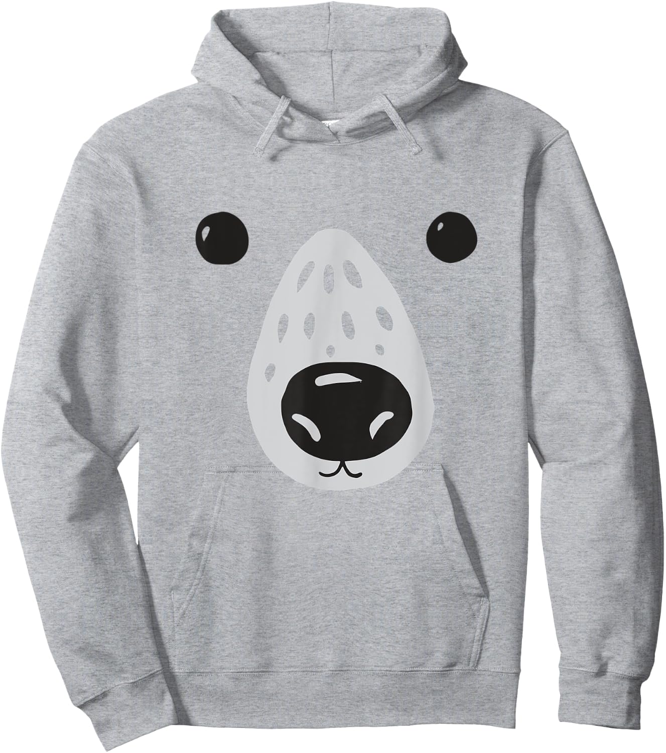 Polar Bear Kids Costume Bear Face Cool Zoo Polar Bear Hoodie - Hoodie | Ash
