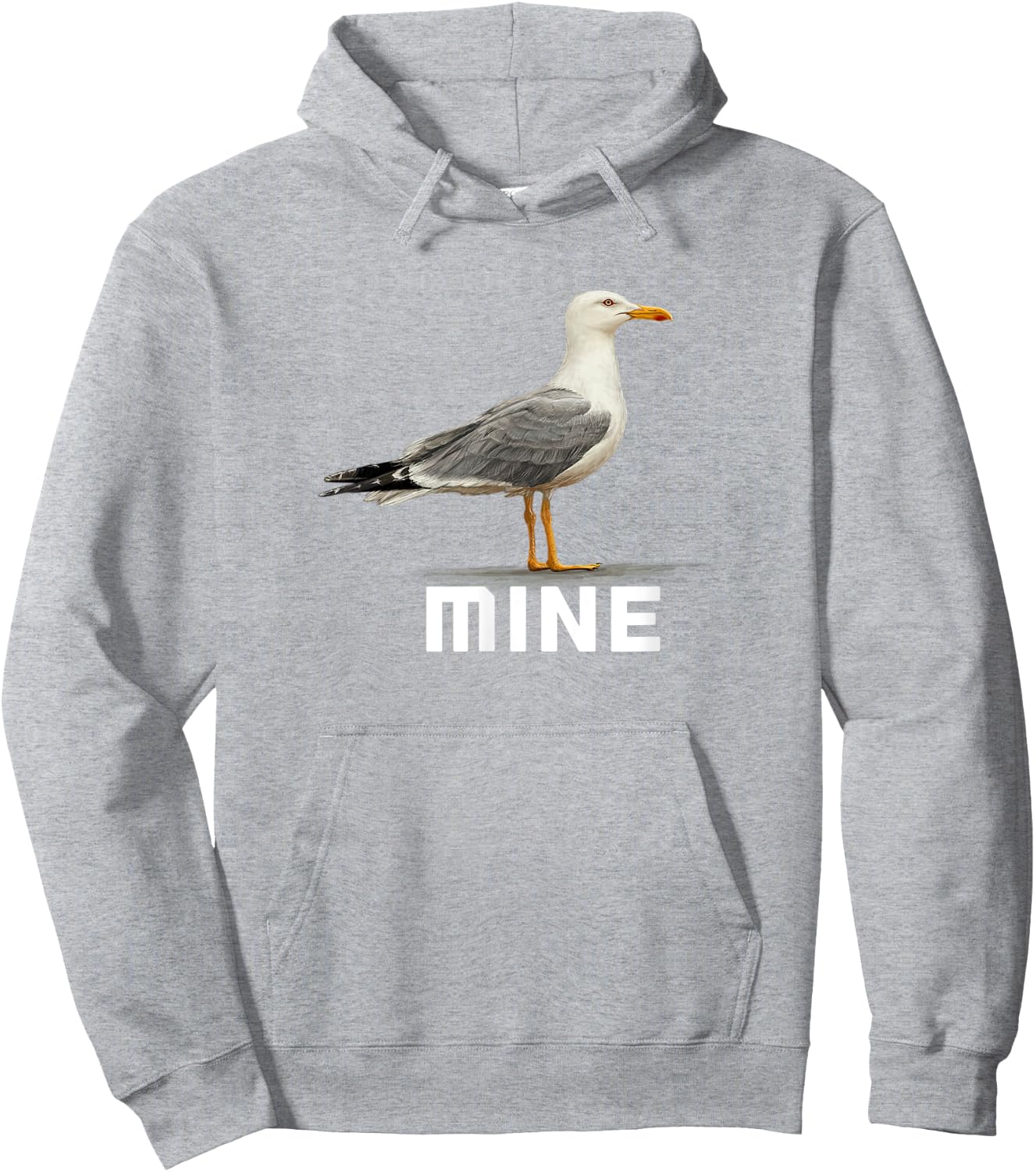 Seagull Mine Funny Ocean Chicken Design Hoodie - Hoodie | Ash