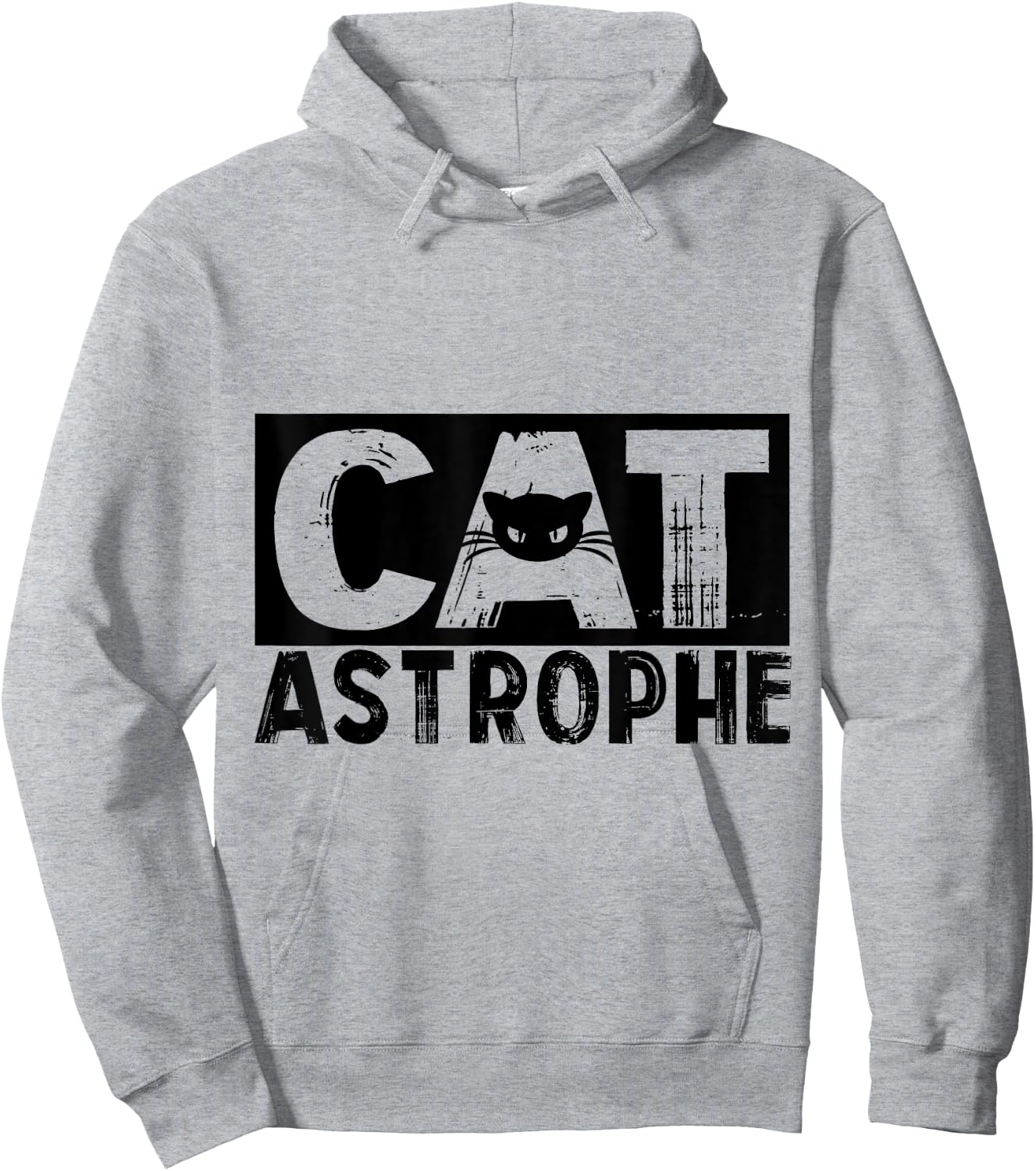 CATASTROPHE Funny Quote Pun for Cat Lovers & Cat Owners Hoodie - Hoodie | Ash