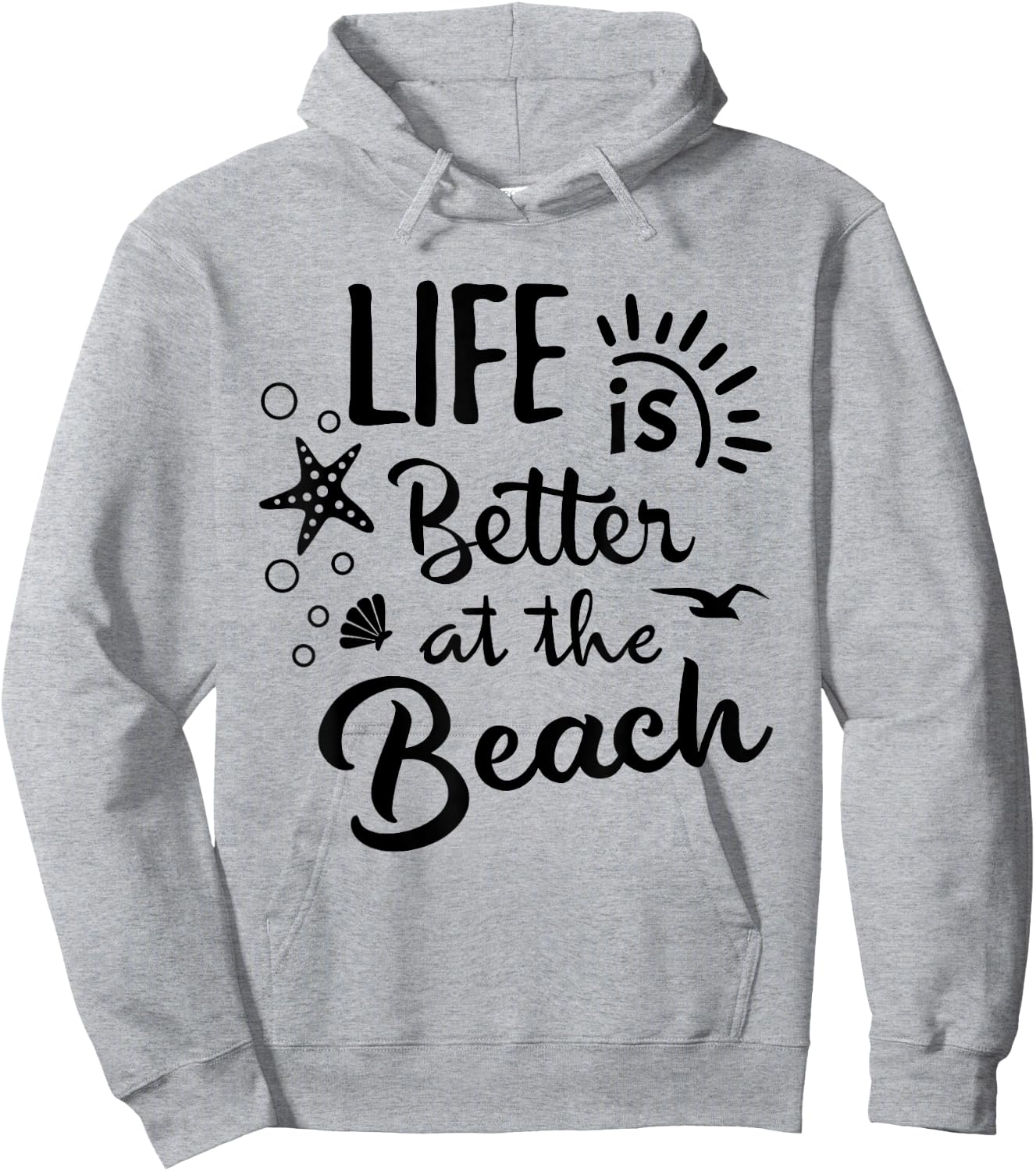 Life Is Better at The Beach - Women Vacation Beach Hoodie - Hoodie | Ash