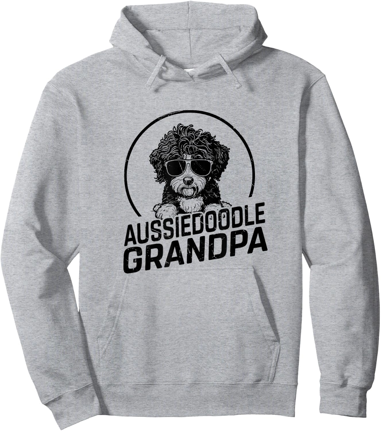 Aussiedoodle Dog Grandpa Grand Paw Dog Lover Gifts Men Dad Hoodie - Hoodie | Ash