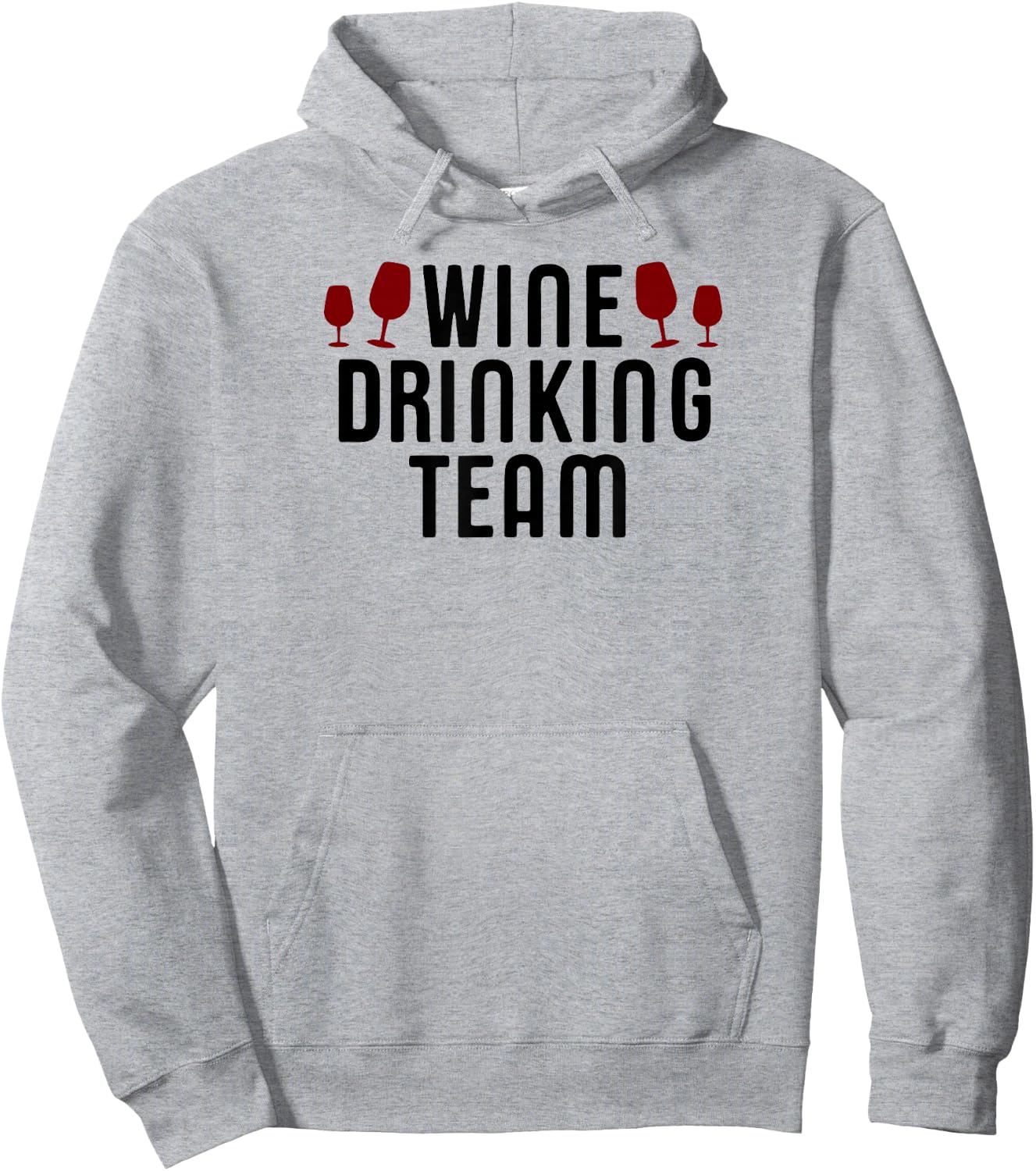 Wine Drinking Team Hoodie - Hoodie | Ash