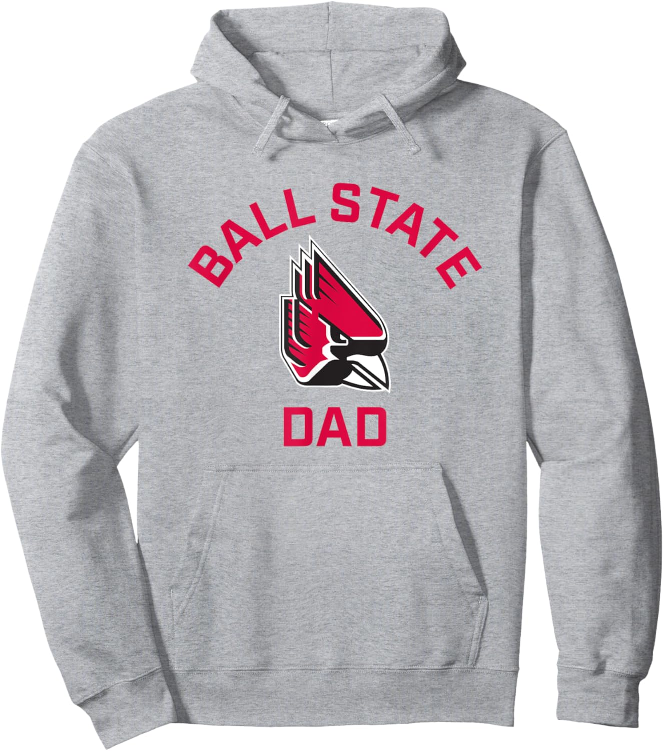 Ball State University Cardinals Arched Dad Hoodie - Hoodie | Ash