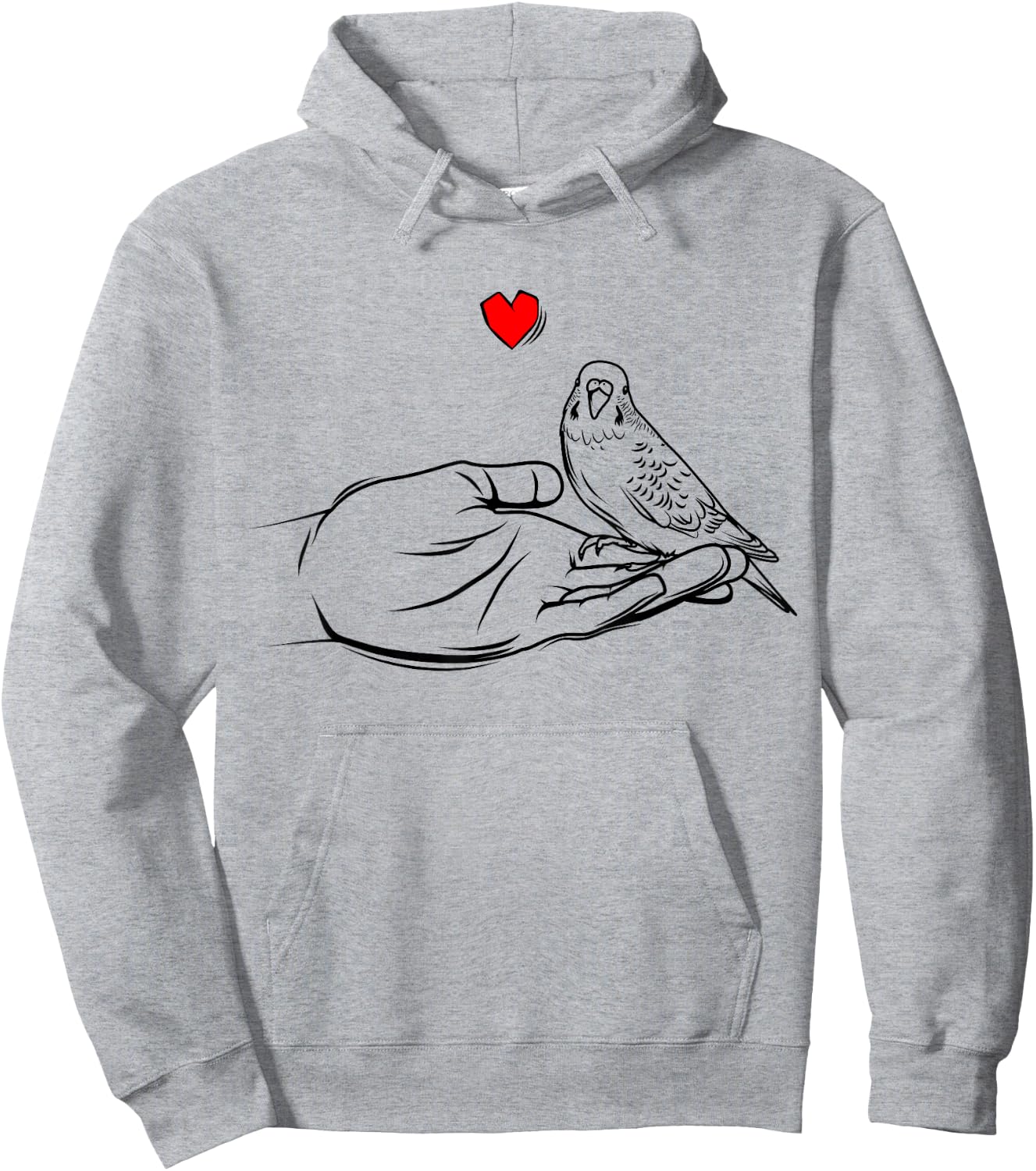 Budgie Love Parakeet Budgerigar Women White Small Hoodie - Hoodie | Ash