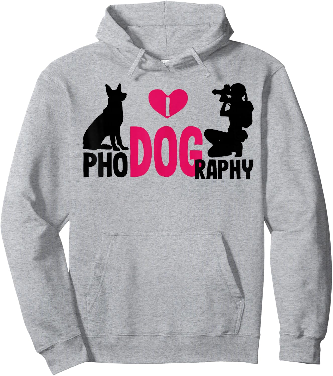I Phodography Dog Photography Photographer Camera Photo Gift Hoodie - Hoodie | Ash