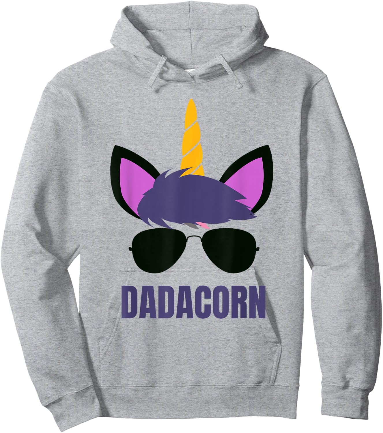 Dadacorn Unicorn Dad Shirt Daddycorn Father Unicorn Daddy Hoodie - Hoodie | Ash