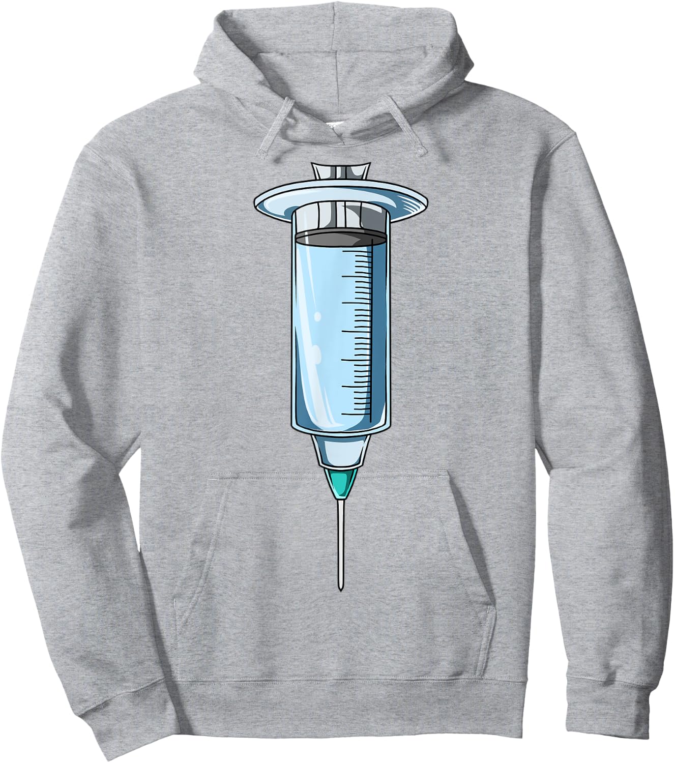 Easy Syringe Costume Syringe Body Headless Syringe Costume Hoodie - Hoodie | Ash