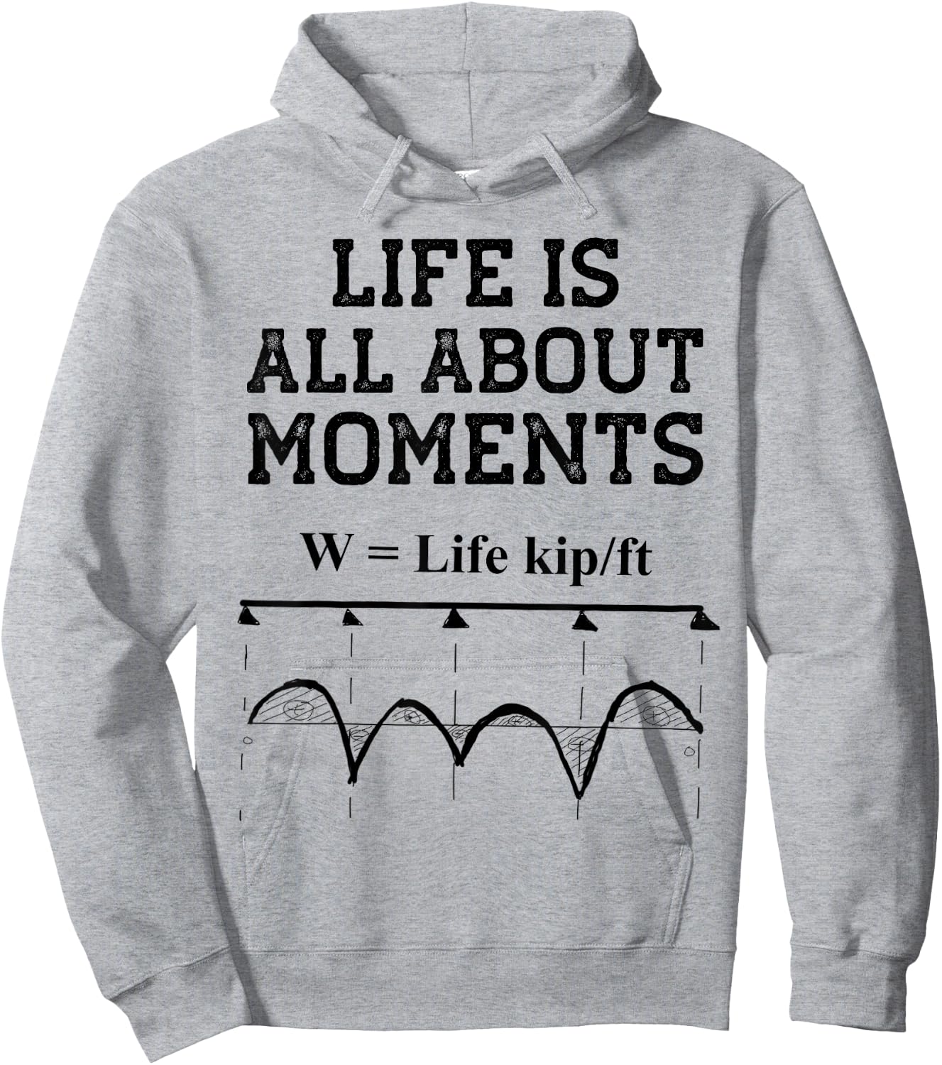 Funny Civil Engineering Cute Gifts Life is All About Moments Hoodie - Hoodie | Ash