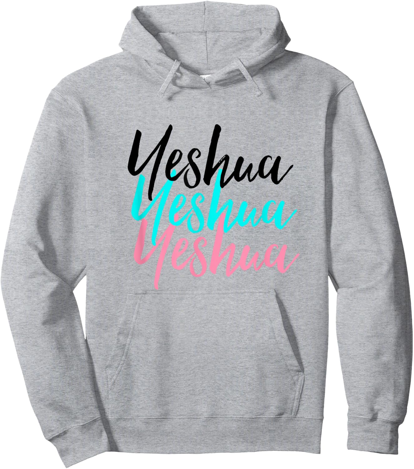Hebrew Name of Jesus & Joshua Christian Worship Gift Yeshua Hoodie - Hoodie | Ash