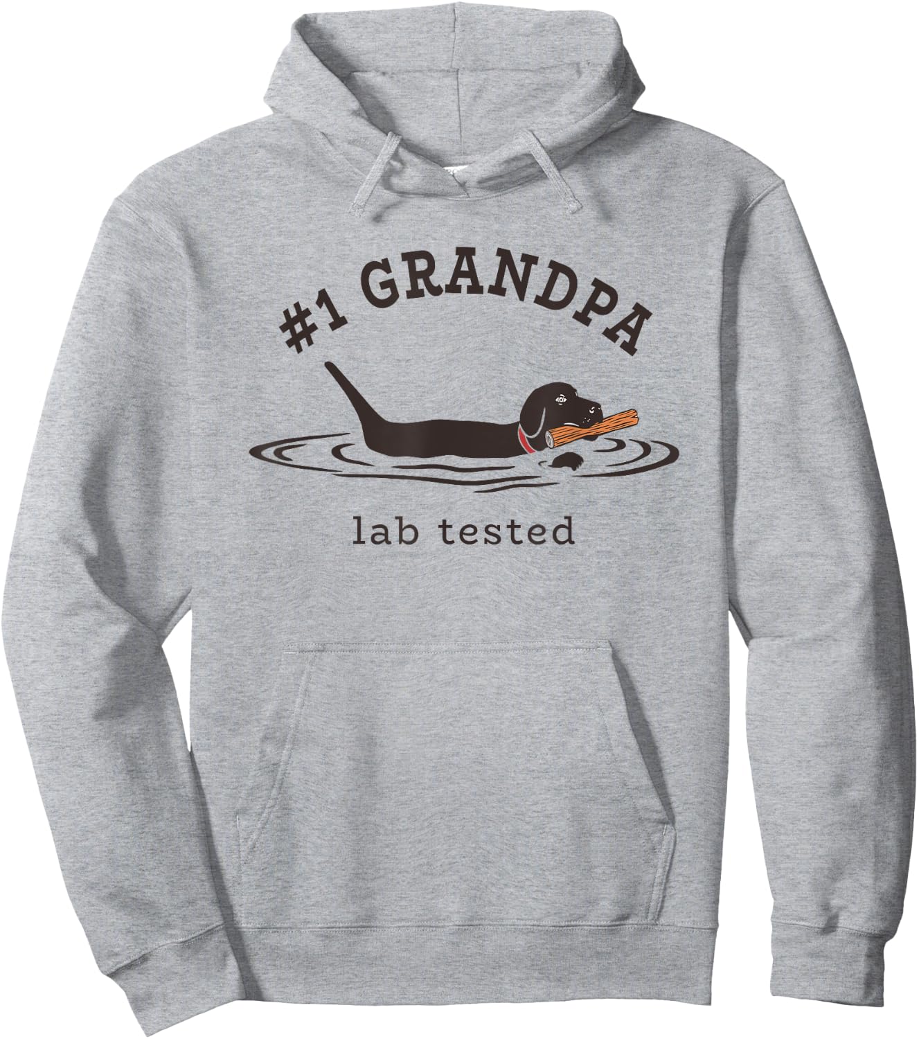 #1 Grandpa Lab Tested Pun - Labrador Retriever Dog Owner Men Hoodie - Hoodie | Ash