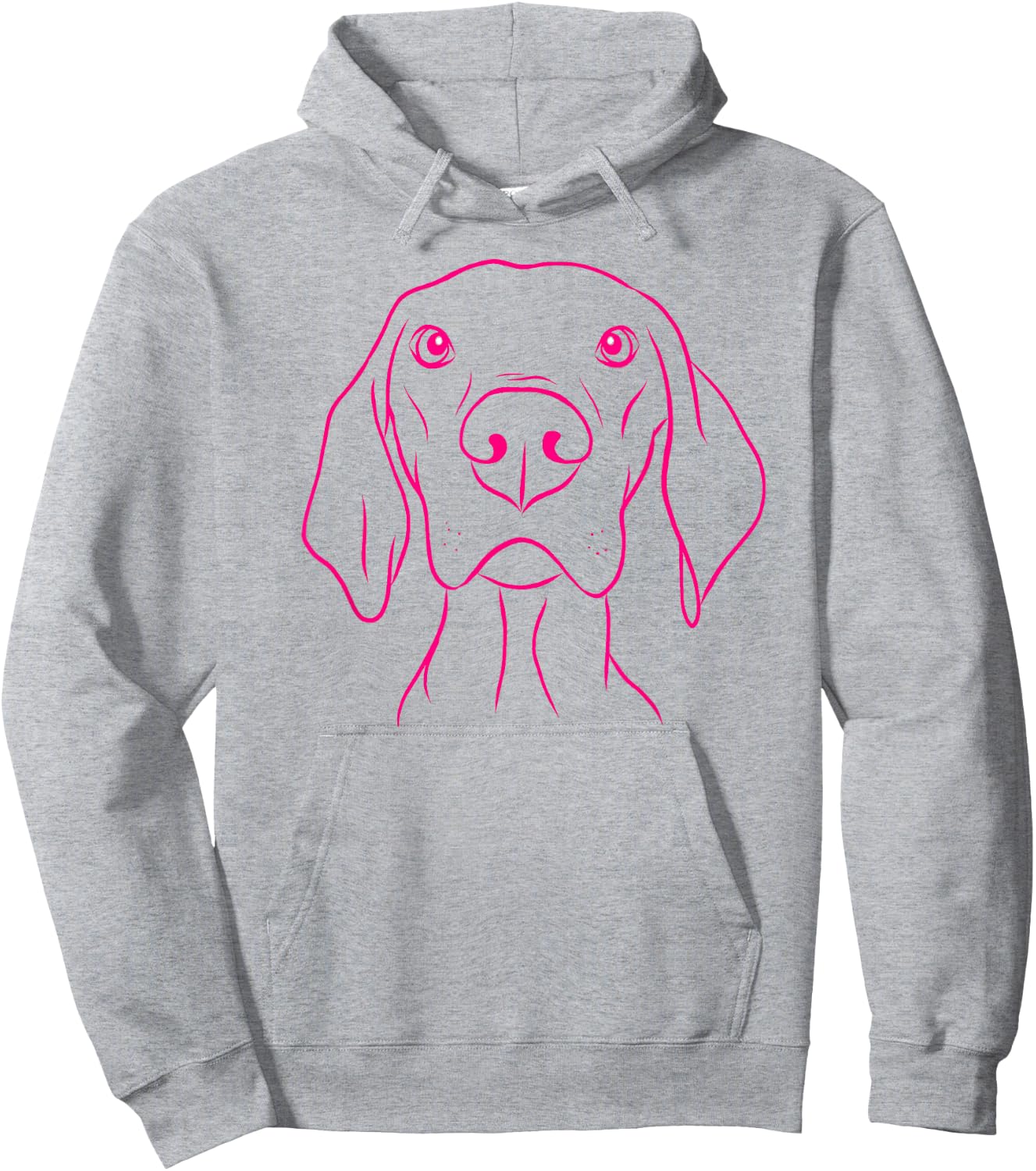 PABLO'S PAW PRINTS Vizsla Dog Lover - Grey, -Adult, Short Sleeve, Small, Classic Fit, Cotton 50% Polyester 50% Hoodie - Hoodie | Ash