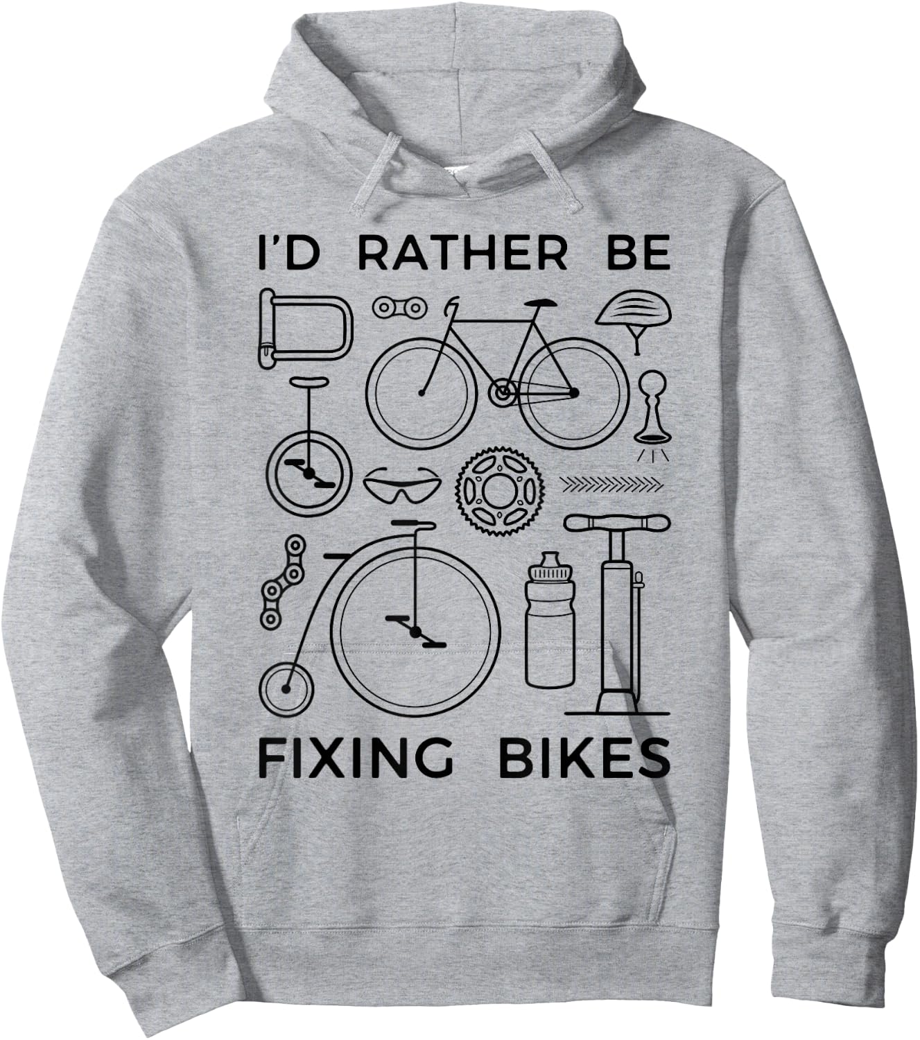 Fun Bicycle Mechanic Rather Be Fixing Bikes Hoodie - Hoodie | Ash