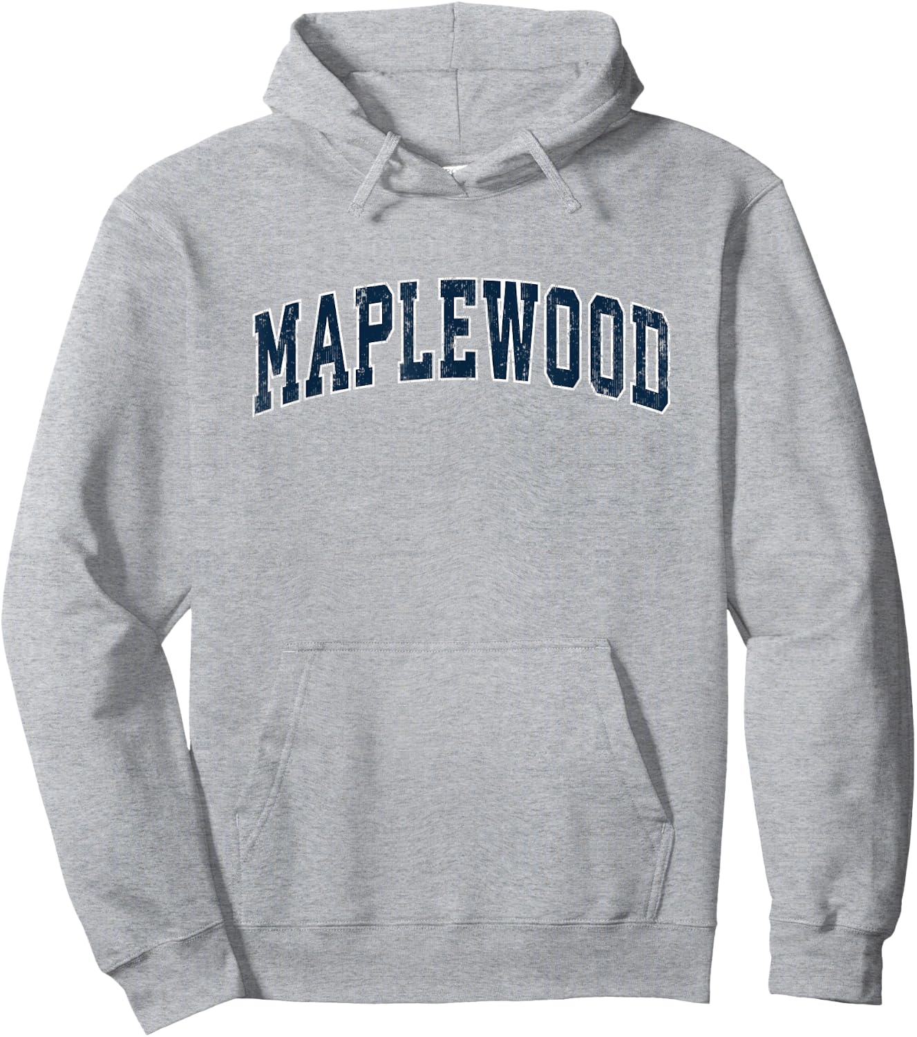Maplewood New Jersey NJ Vintage Sports Design Navy Design Hoodie - Hoodie | Ash