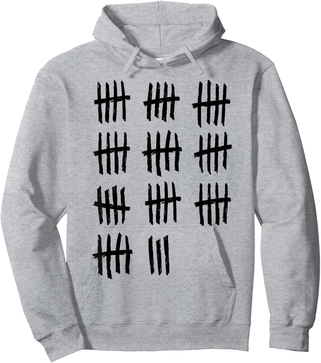 53rd Birthday Outfit 53 Years Old Tally Marks Anniversary Hoodie - Hoodie | Ash