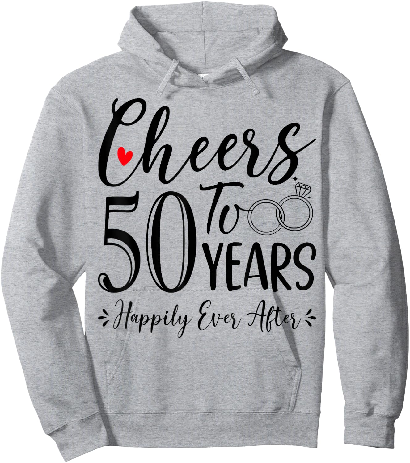 Cheers To 50 Years - 50th Wedding Anniversary Husband Wife Hoodie - Hoodie | Ash