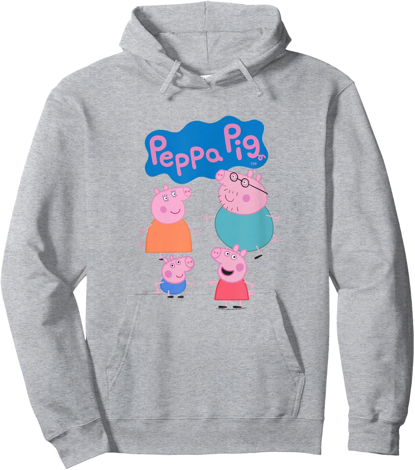 Peppa Pig Family Logo Hoodie - Hoodie | Ash