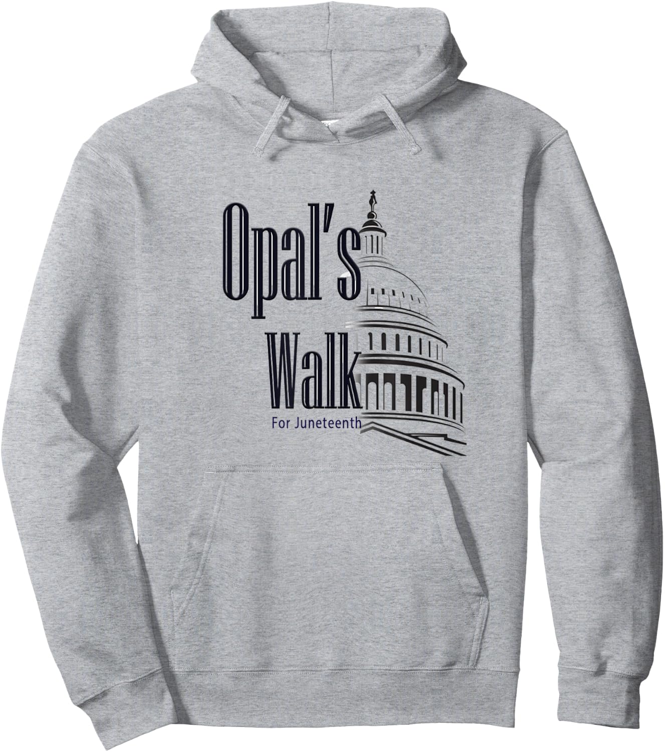 Opal's Walk- Juneteenth National Holiday Hoodie - Hoodie | Ash