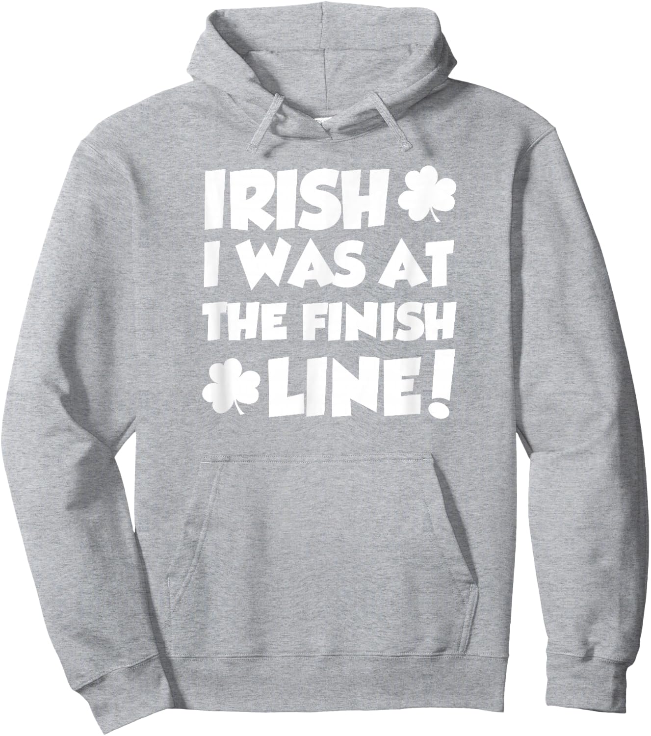 Irish I was at The Finish Funny Running St Patricks Race Hoodie - Hoodie | Ash