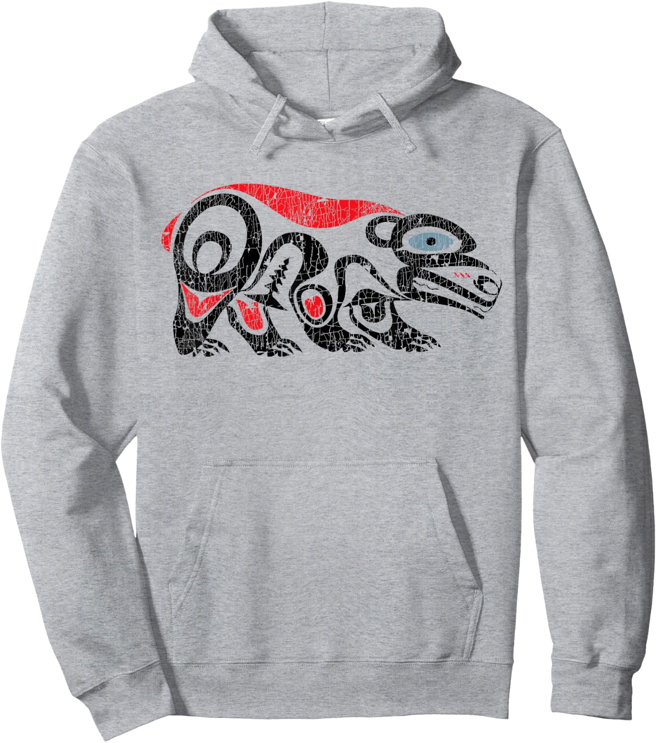 Alaska Native American Art Tlingit Tribal Bear vintage Hoodie - Hoodie | Ash