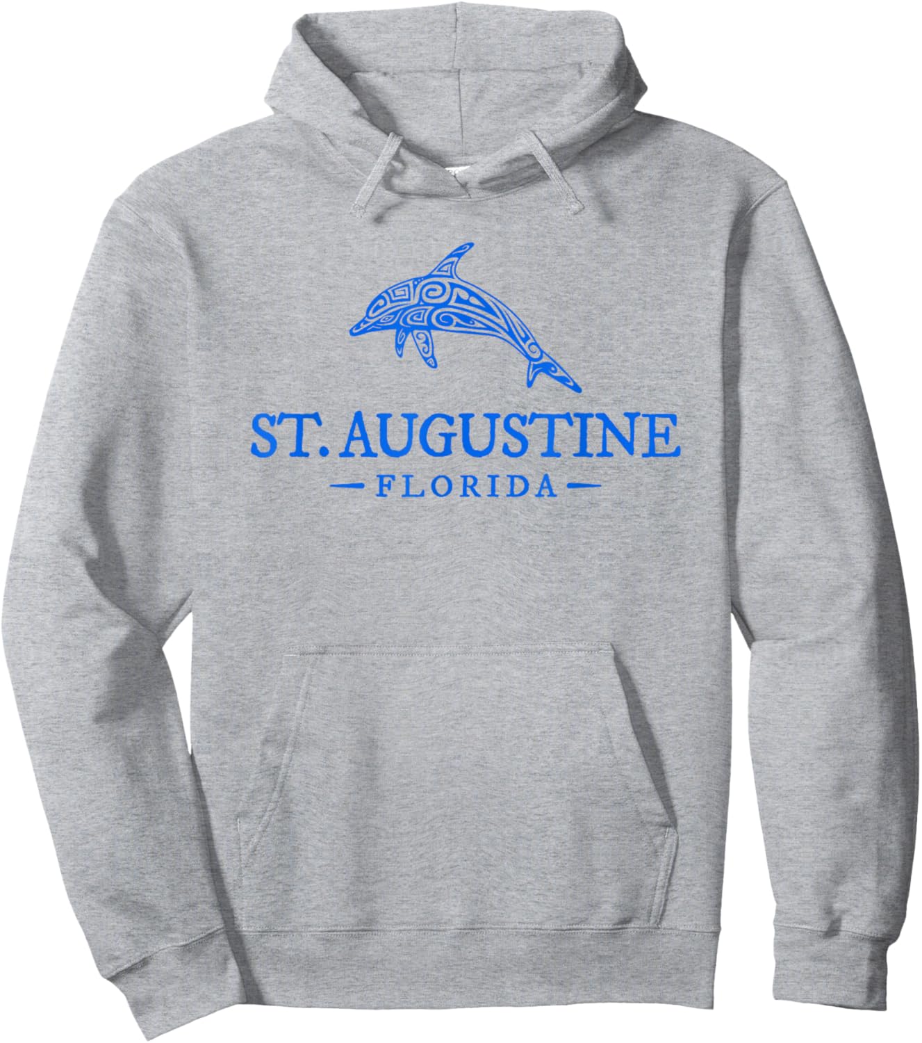 St. Augustine Florida Dolphin Women Beach Souvenir Hoodie - Hoodie | Ash