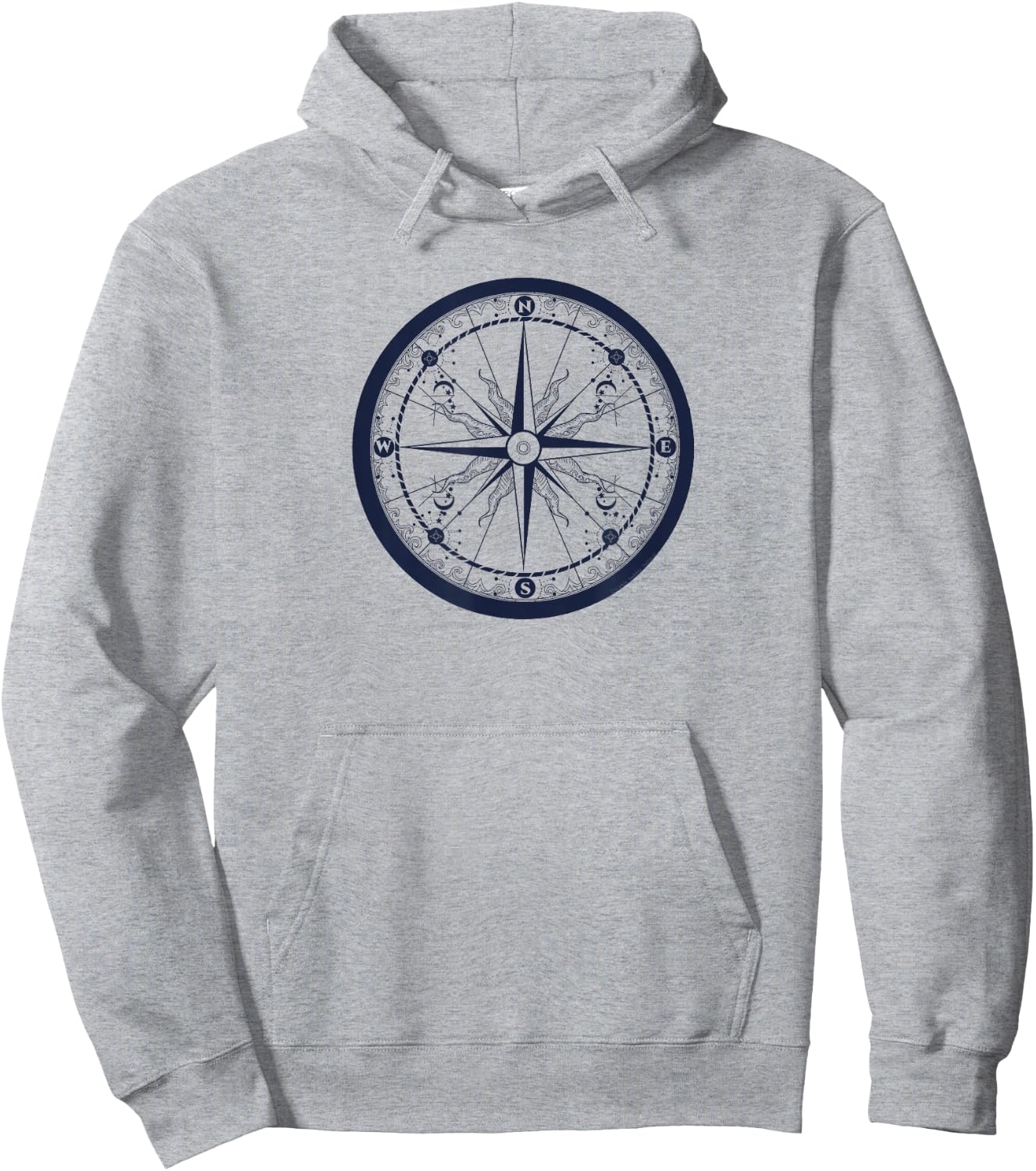 Beautiful Compass Sailing Hiking Travel Adventure Hoodie - Hoodie | Ash