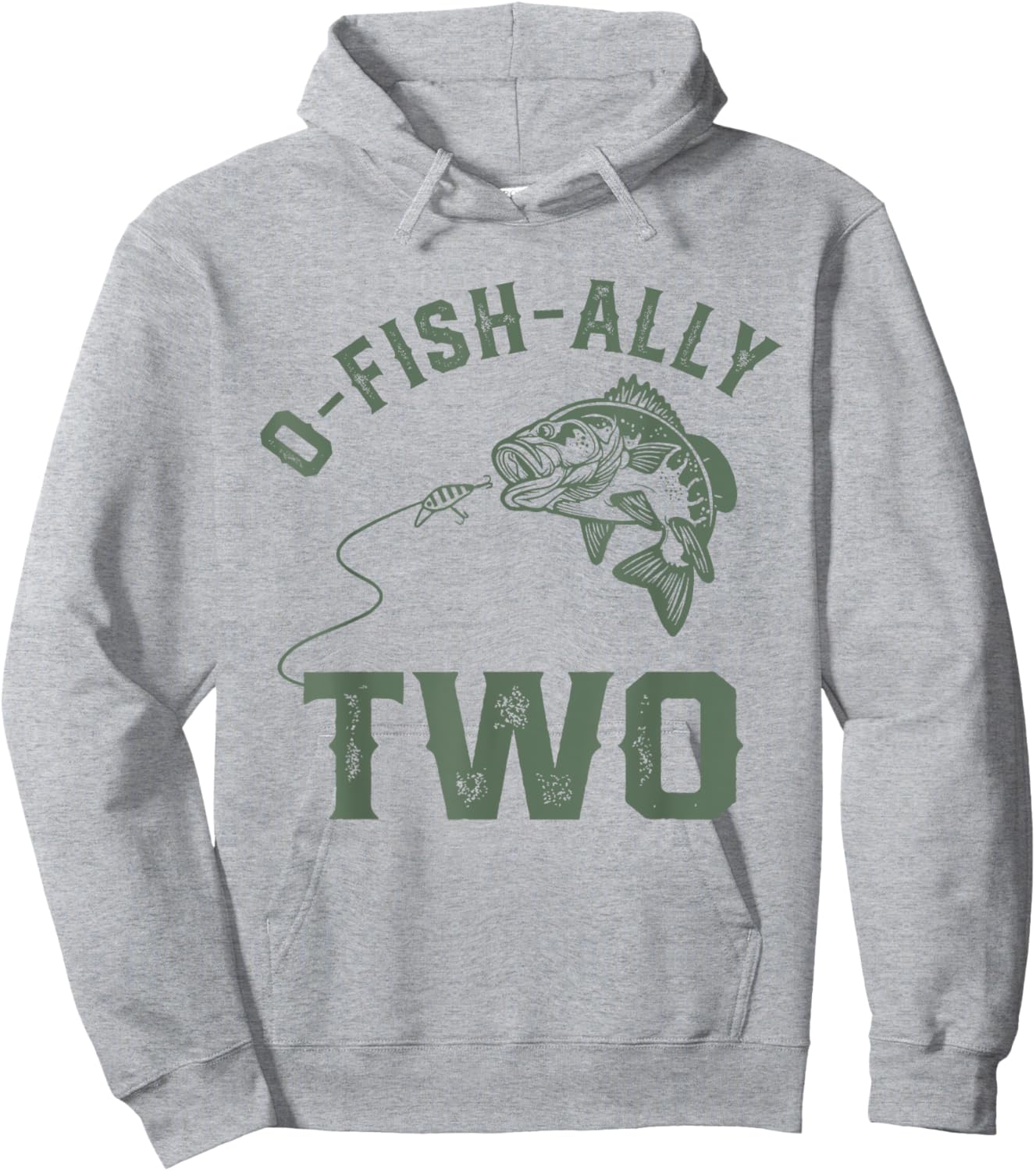 O-fish-ally Two Birthday Decorations 2nd Birthday Boy Hoodie - Hoodie | Ash