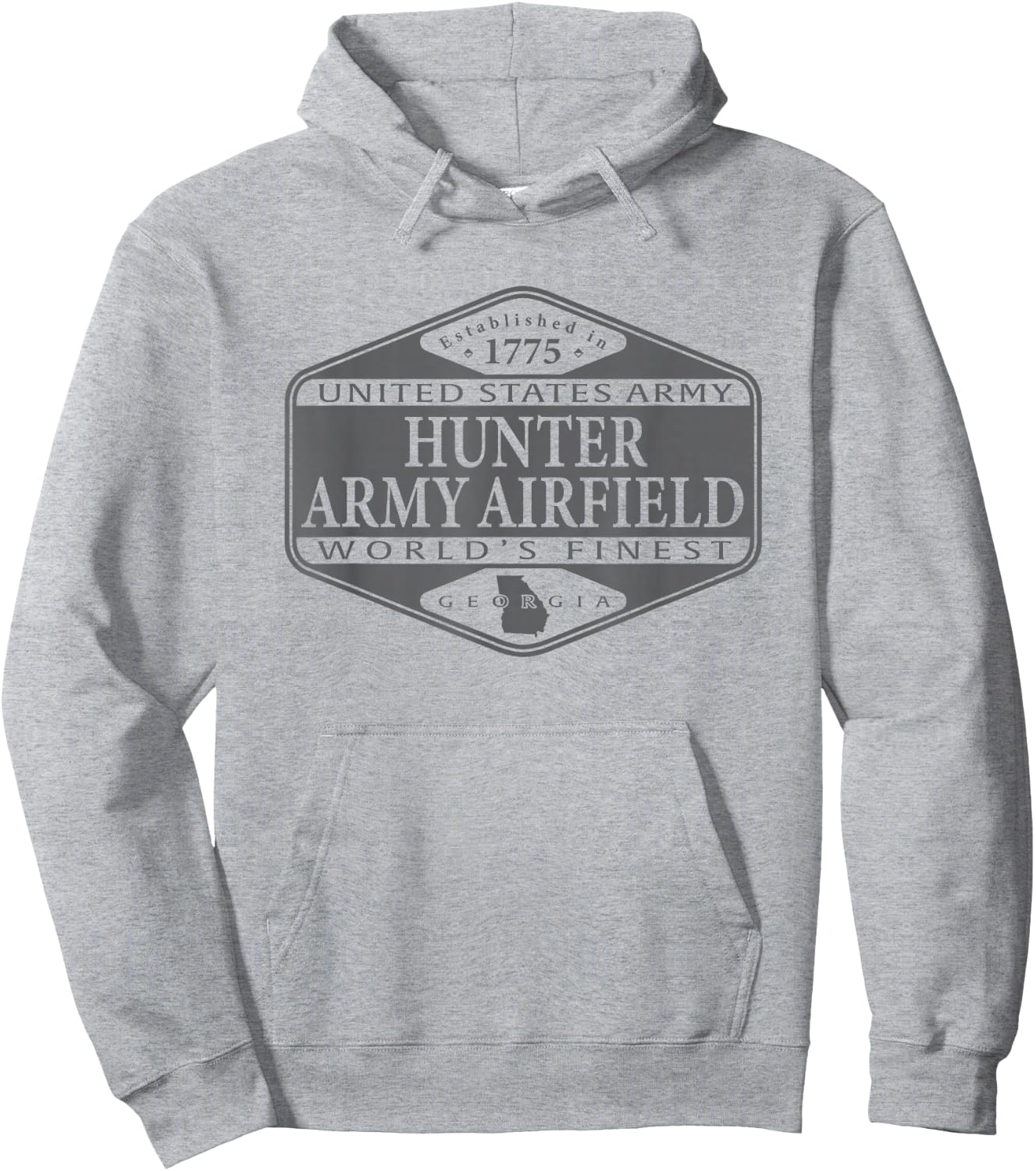 Hunter Army Airfield United States Military World's Finest Hoodie - Hoodie | Ash