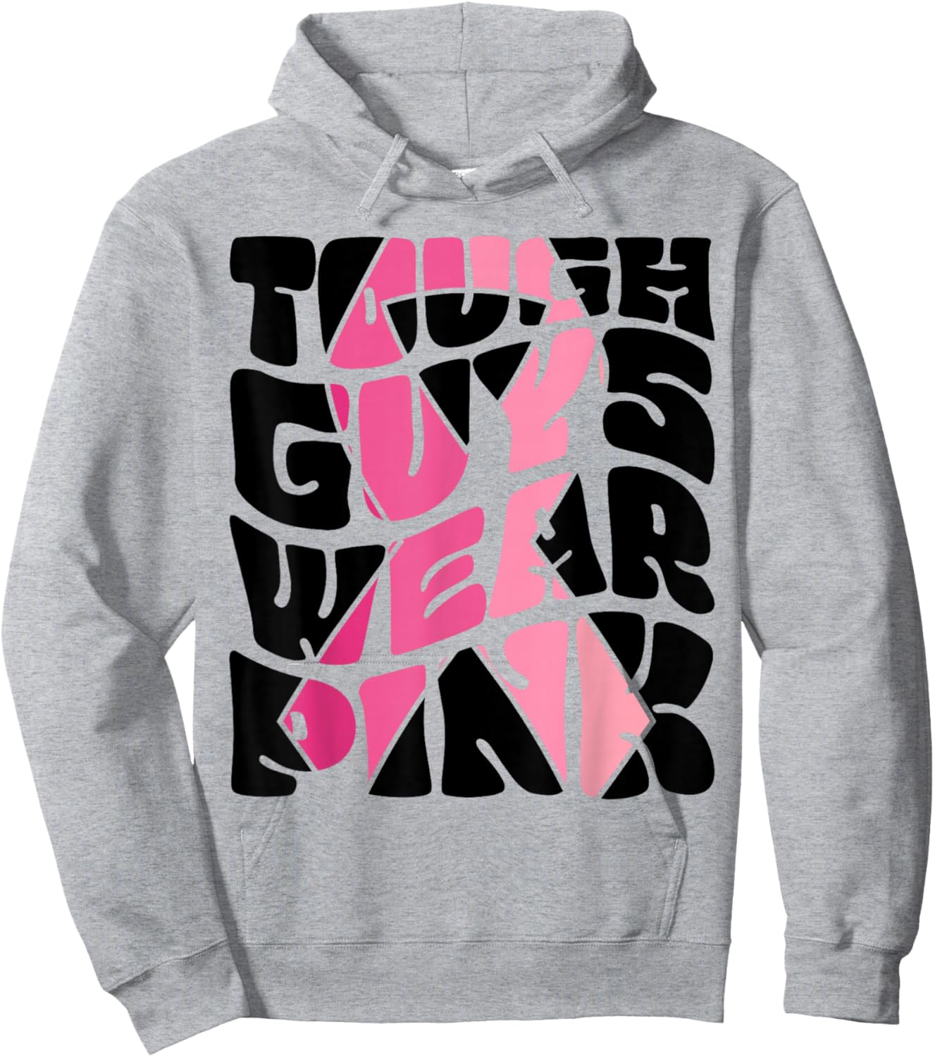 Tough Guys Wear Pink Men And Boys Support Cancer Survivors Hoodie - Hoodie | Ash