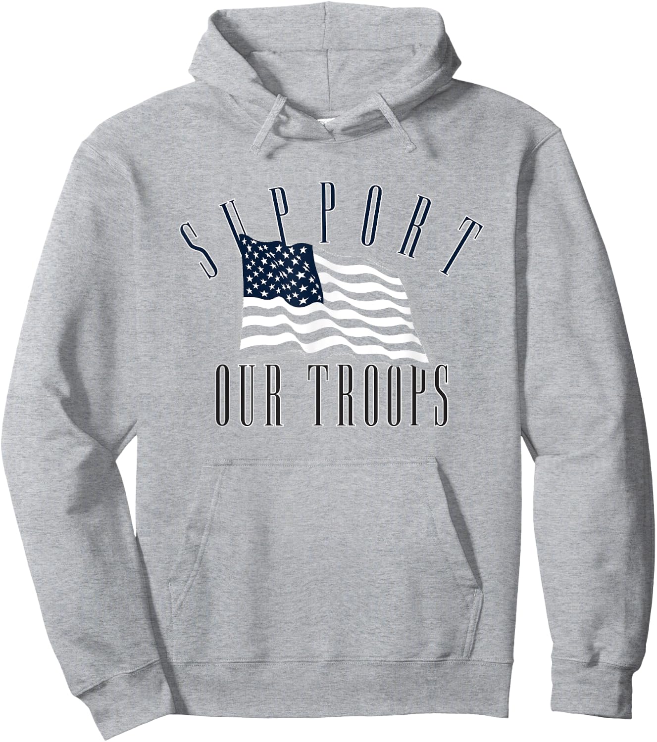 Support Our Troops Army United States Military Flag Red Hoodie - Hoodie | Ash