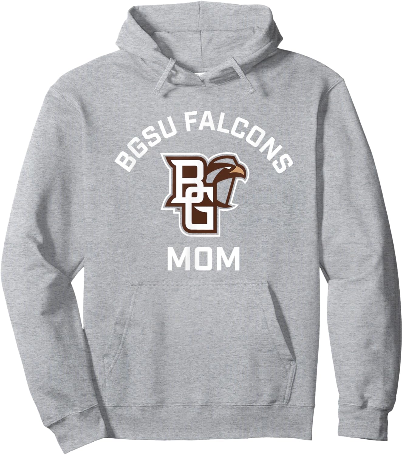 Bowling Green BGSU Falcons Arched Mom Hoodie - Hoodie | Ash