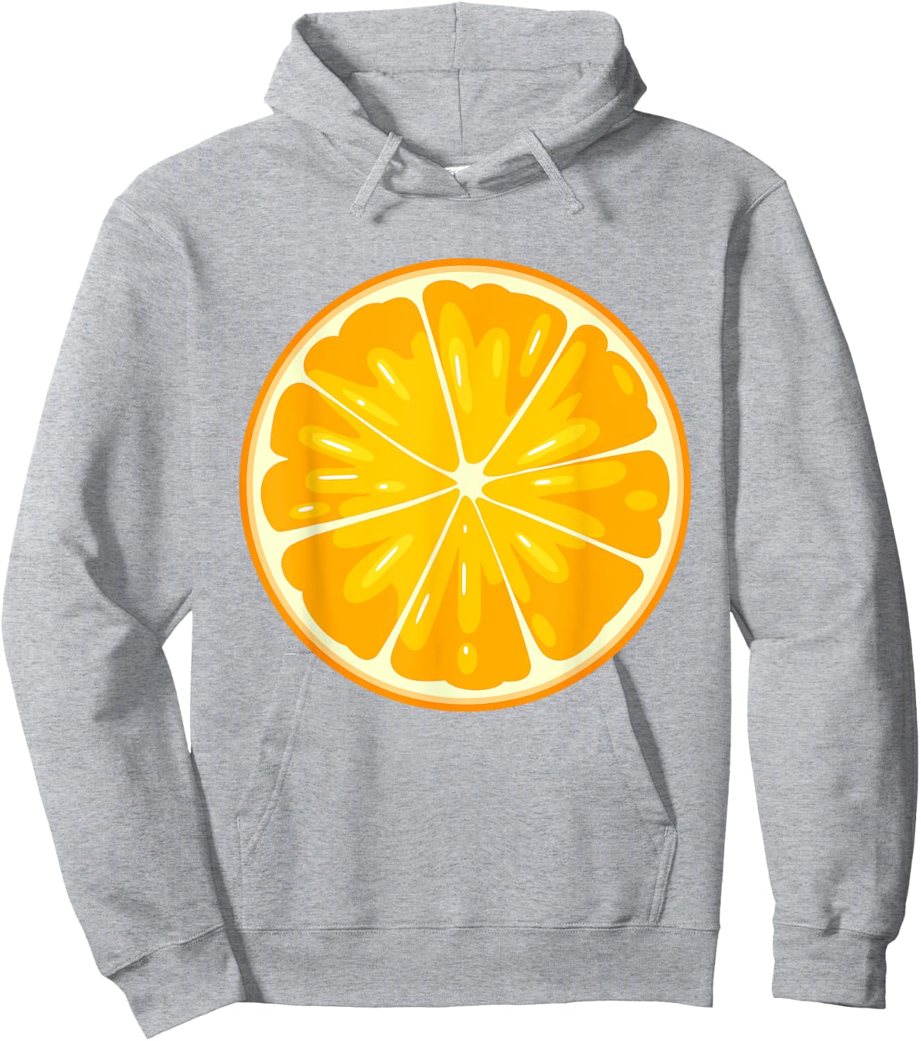 Funny Orange Sliced Fruit Lazy Easy Halloween Costume Hoodie - Hoodie | Ash