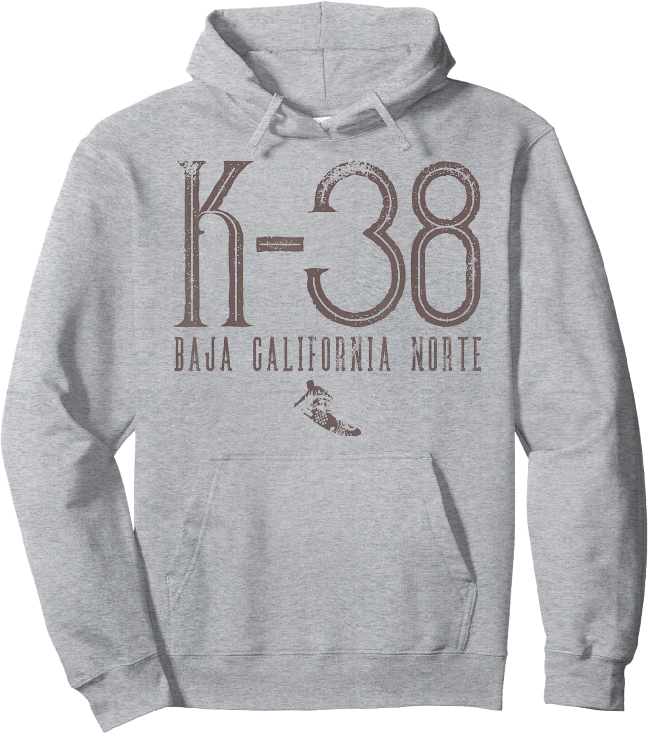 K-38 Surf Beach Baja California Norte Surfing Mexico Surfer Hoodie - Hoodie | Ash