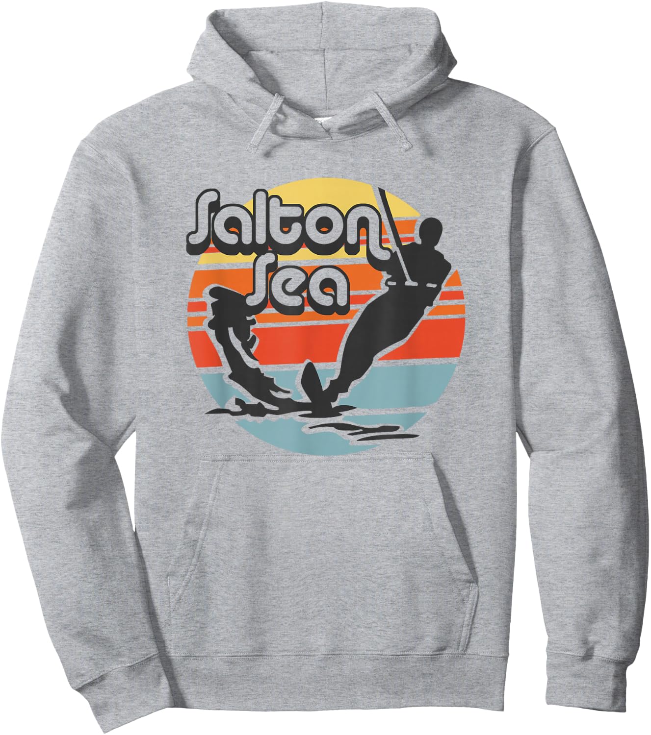 Salton Sea California water ski retro Hoodie - Hoodie | Ash