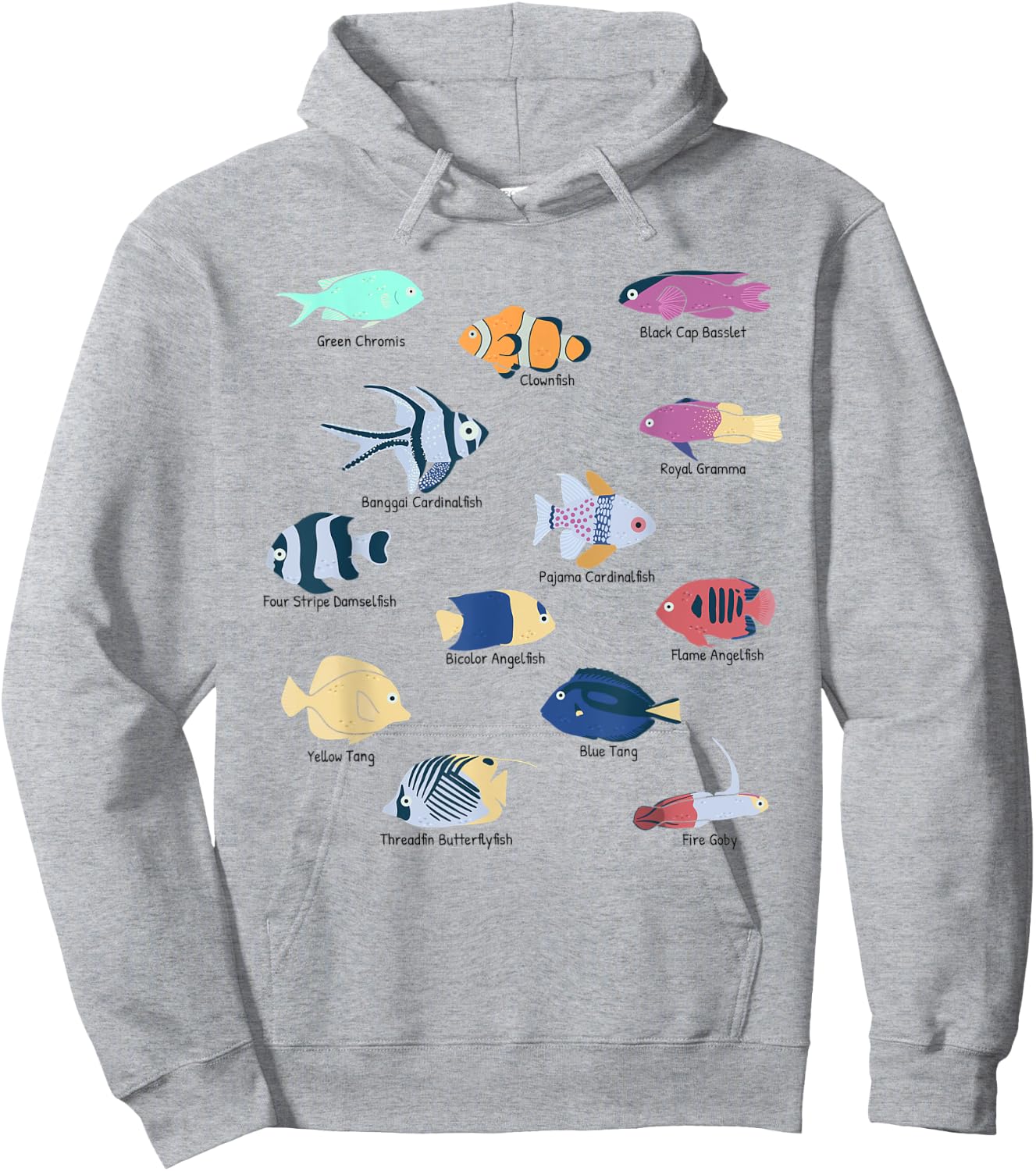Coral Reefs Tropical Fishes In Reef Aquariums Fish Tank Hoodie - Hoodie | Ash