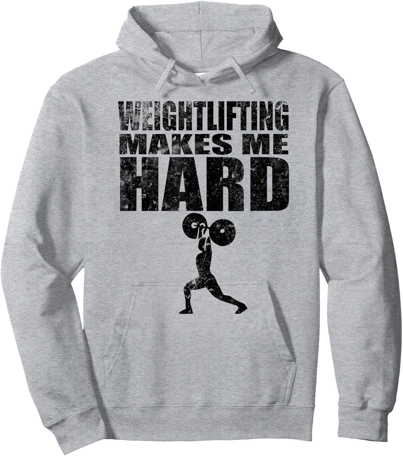 Weightlifting Makes Me Hard funny fitness Hoodie - Hoodie | Ash