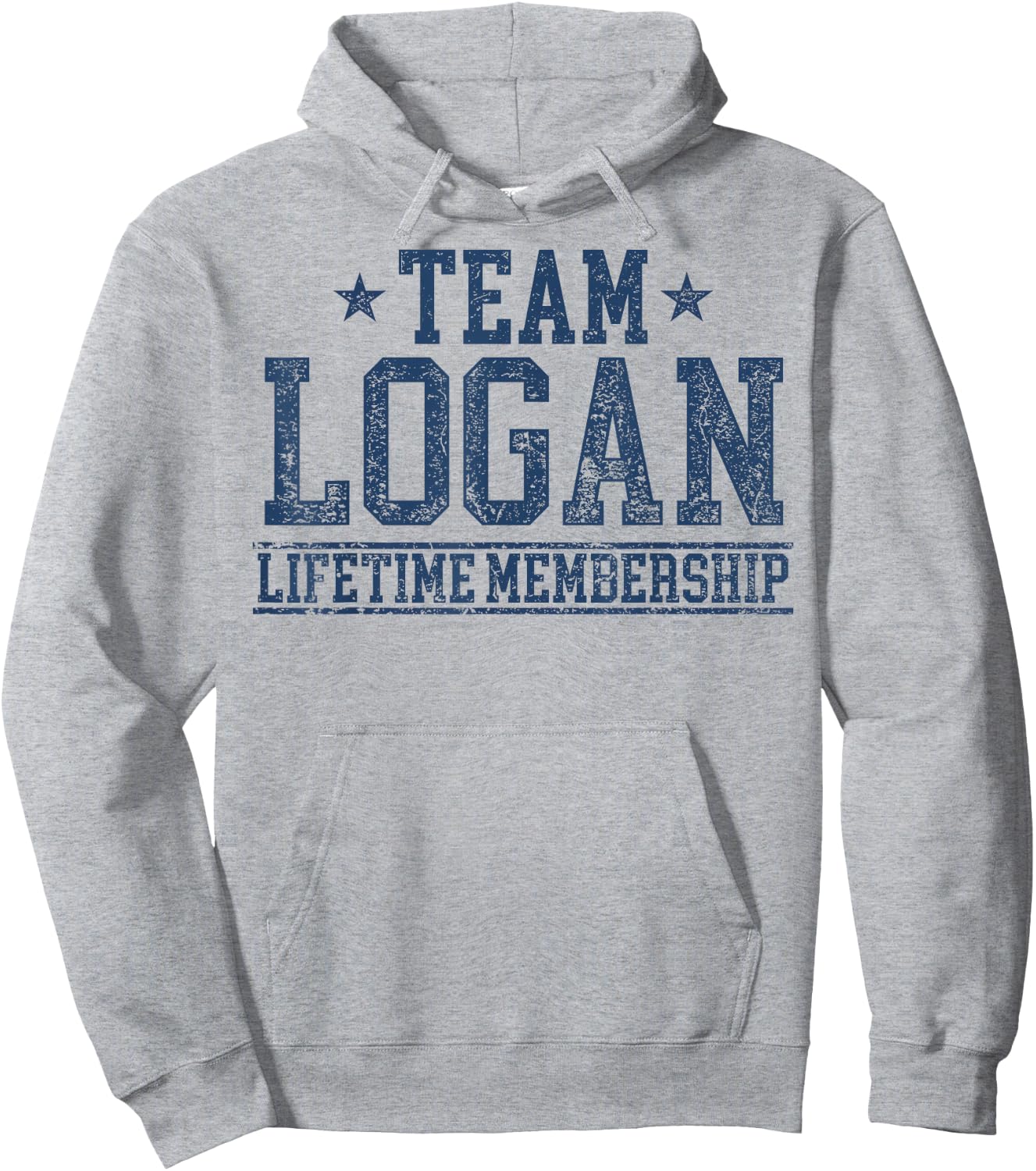 Team Logan Lifetime Member Personalized Surname Last Name Hoodie - Hoodie | Ash