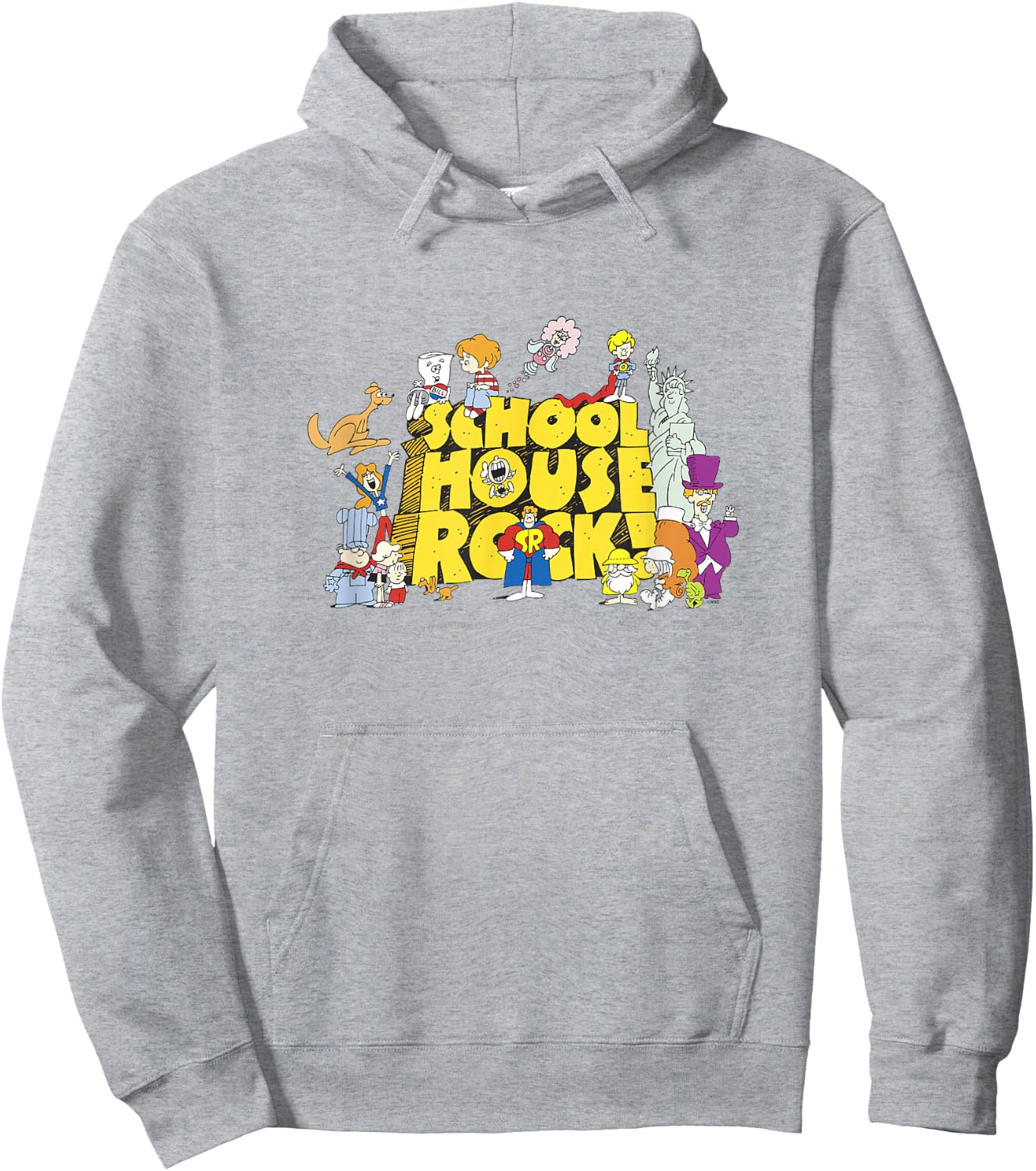Schoolhouse Rock! Season Favorites Yellow Logo Stack Hoodie - Hoodie | Ash