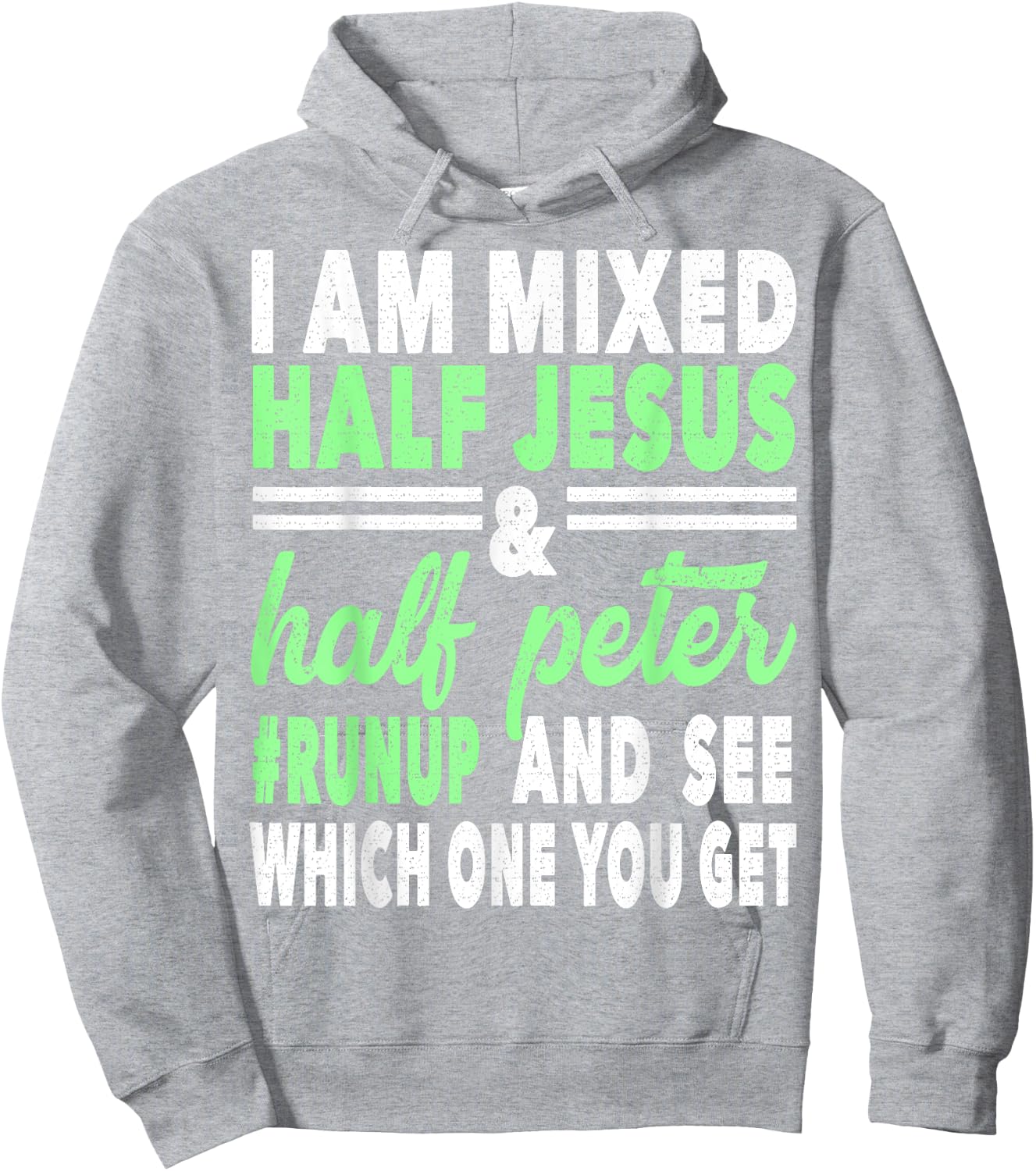 Mixed Half Jesus and Half Peter Gift a Christians Hoodie - Hoodie | Ash
