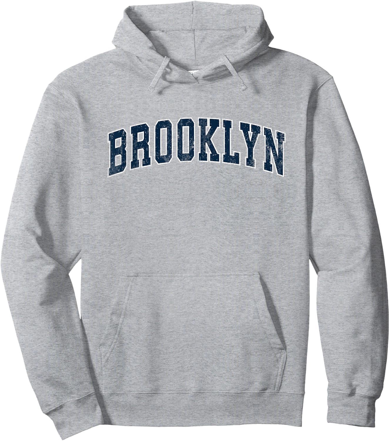 Brooklyn New York NY Vintage Sports Design Navy Design Hoodie - Hoodie | Ash
