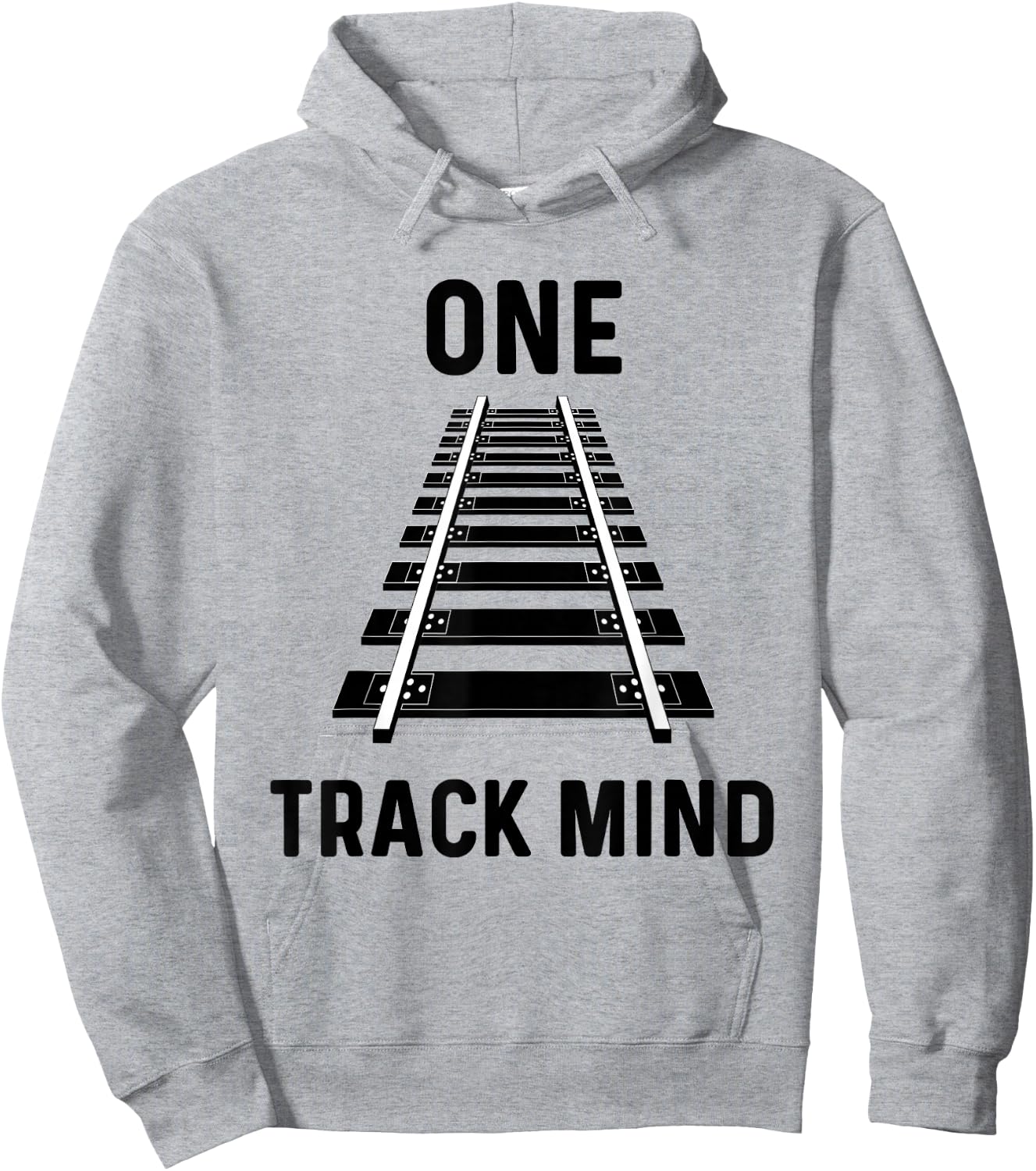 One Track Mind Train Stuff For Kids Locomotive Railfan Funny Hoodie - Hoodie | Ash