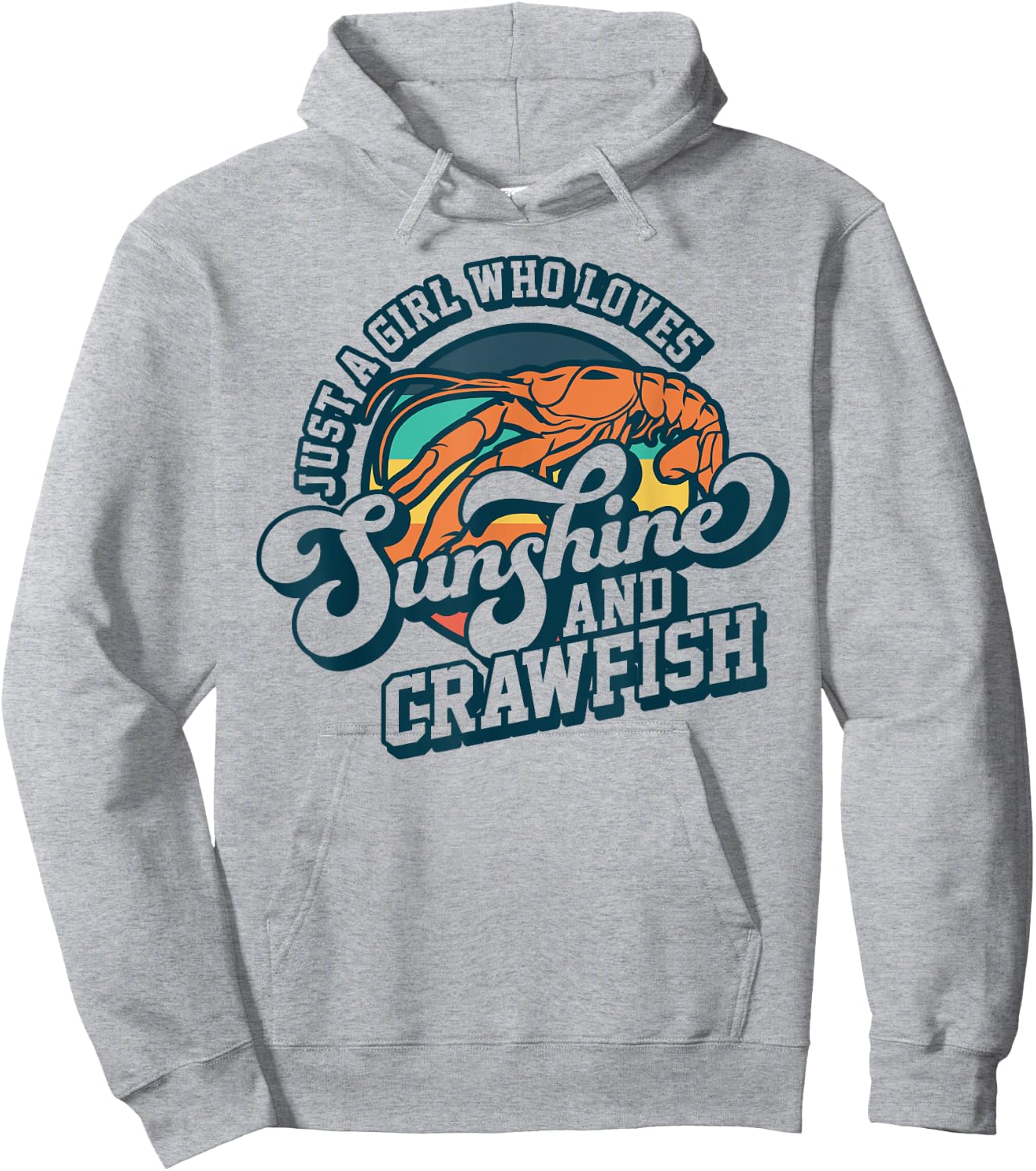 Sunshine And Crawfish Boil Retro Cajun Seafood Festival Hoodie - Hoodie | Ash