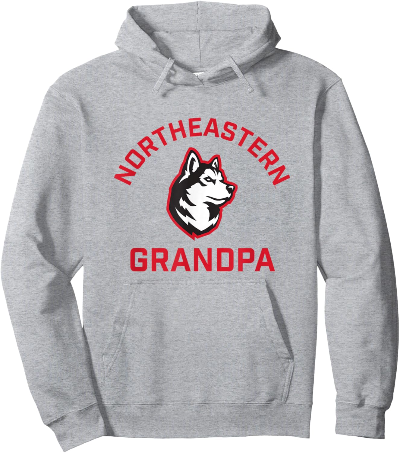 Northeastern University NEU Huskies Arched Grandpa Hoodie - Hoodie | Ash