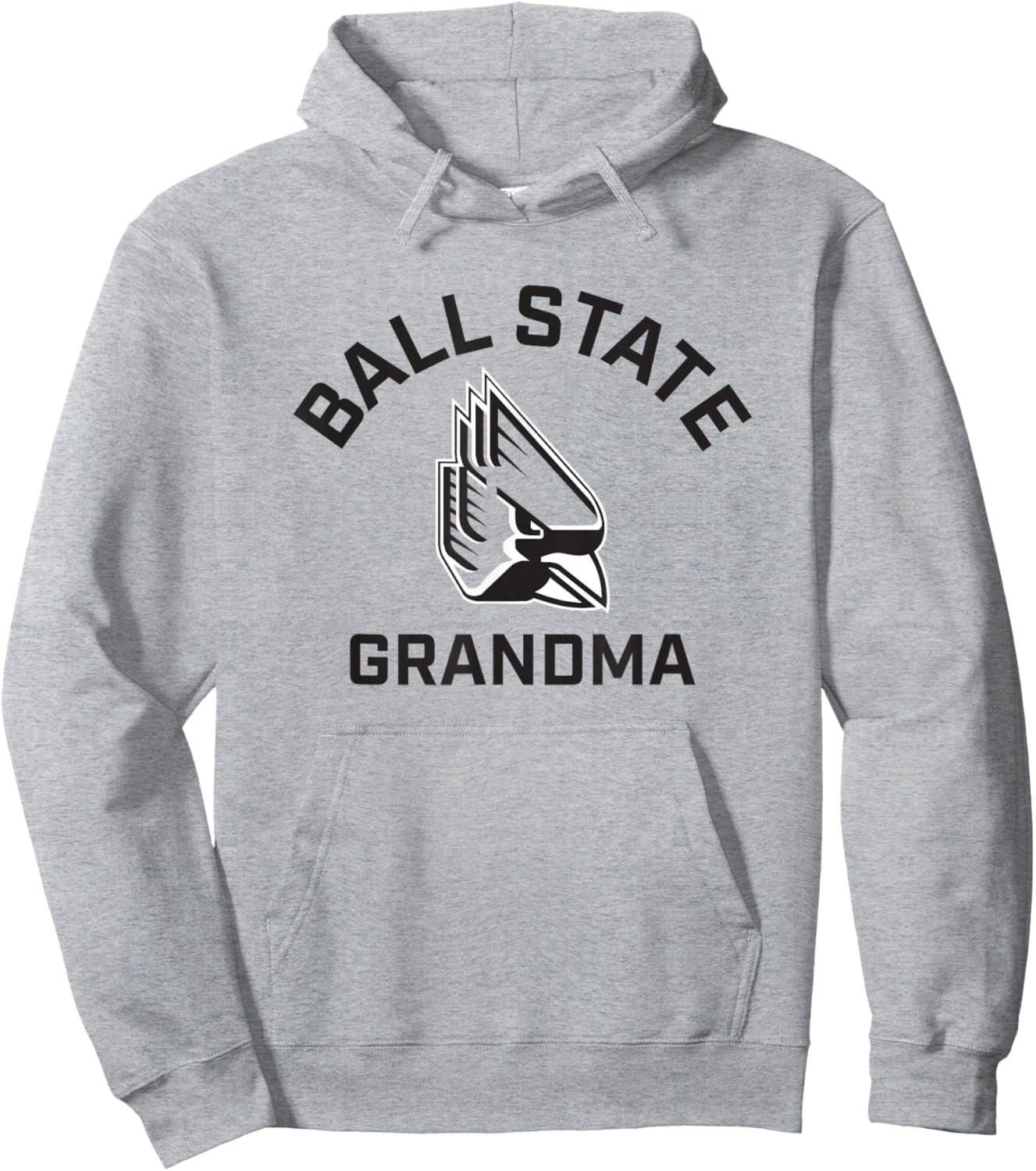 Ball State University Cardinals Arched Grandma Hoodie - Hoodie | Ash