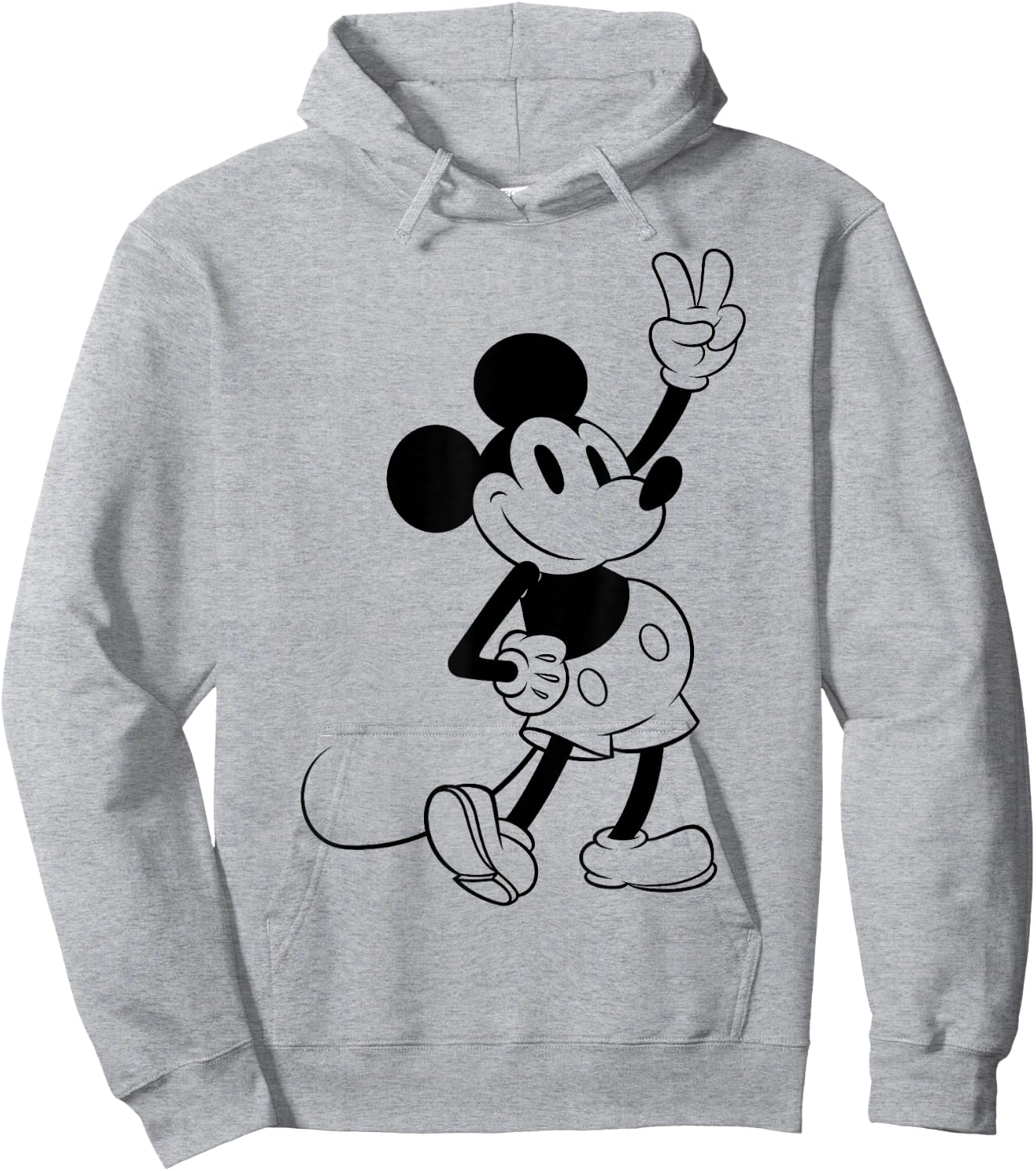 Disney Mickey And Friends Mickey Peace Outline Hoodie - Hoodie | Ash