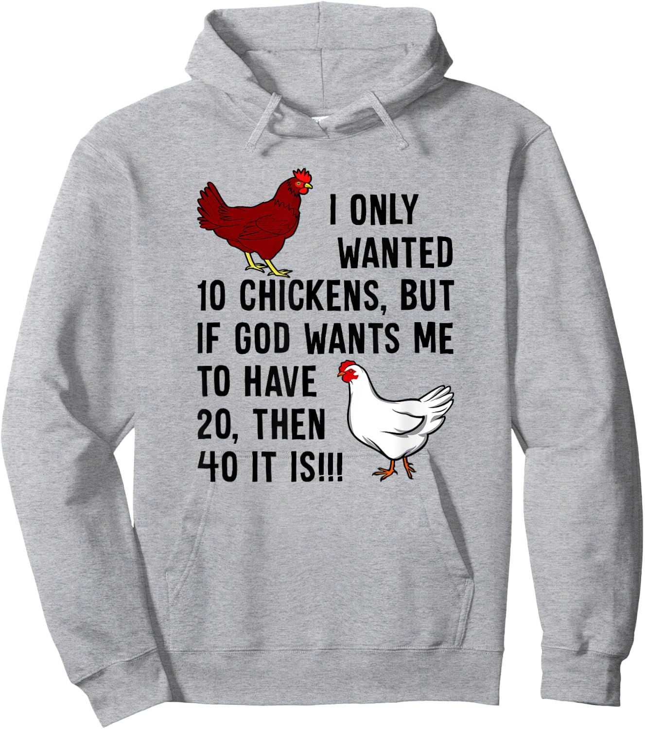 I Only Wanted 10 Chickens But If God Wants Me To Have 20 Hoodie - Hoodie | Ash