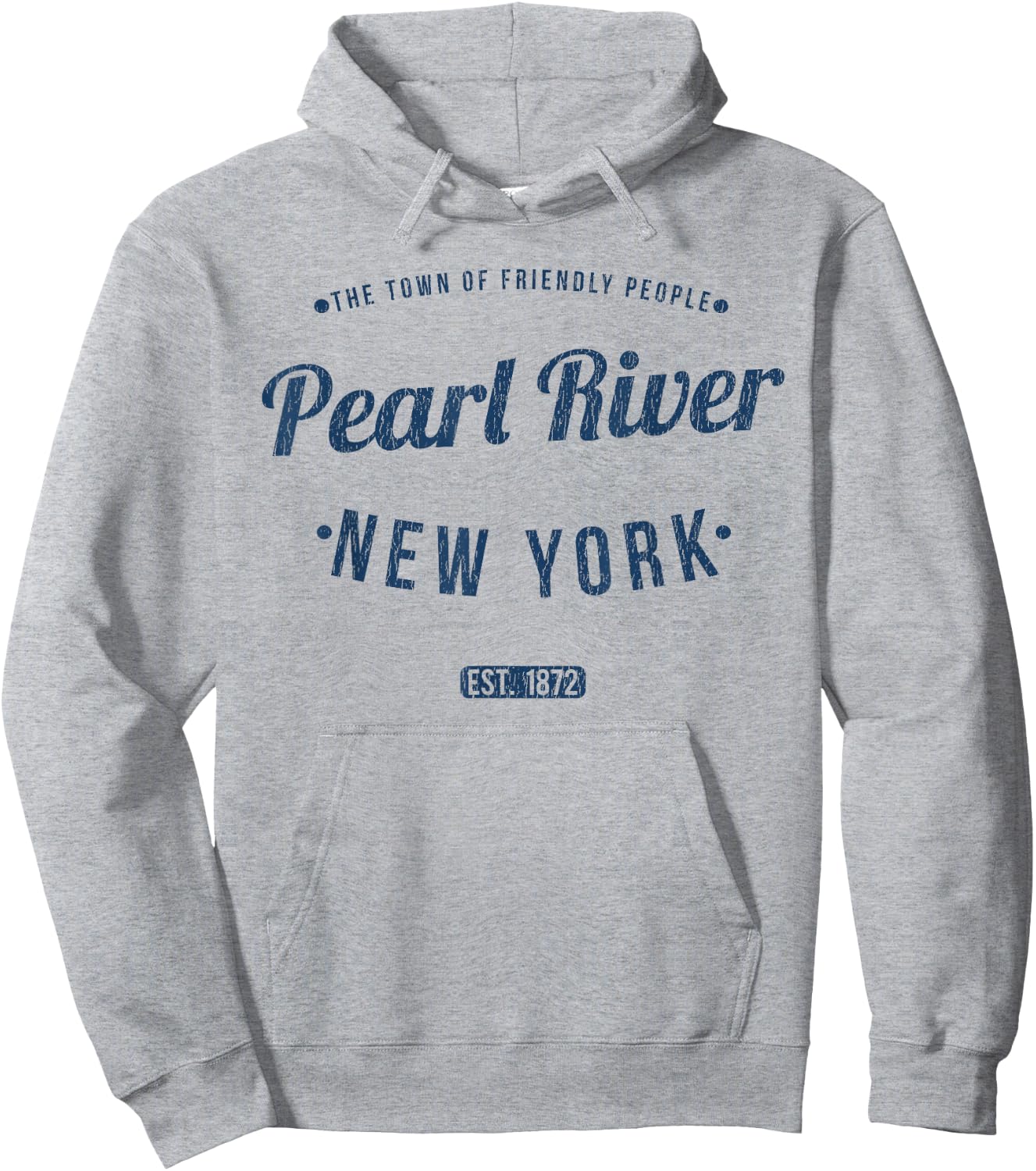 Pearl River New York Vintage Travel Souvenir Pearl River Hoodie - Hoodie | Ash