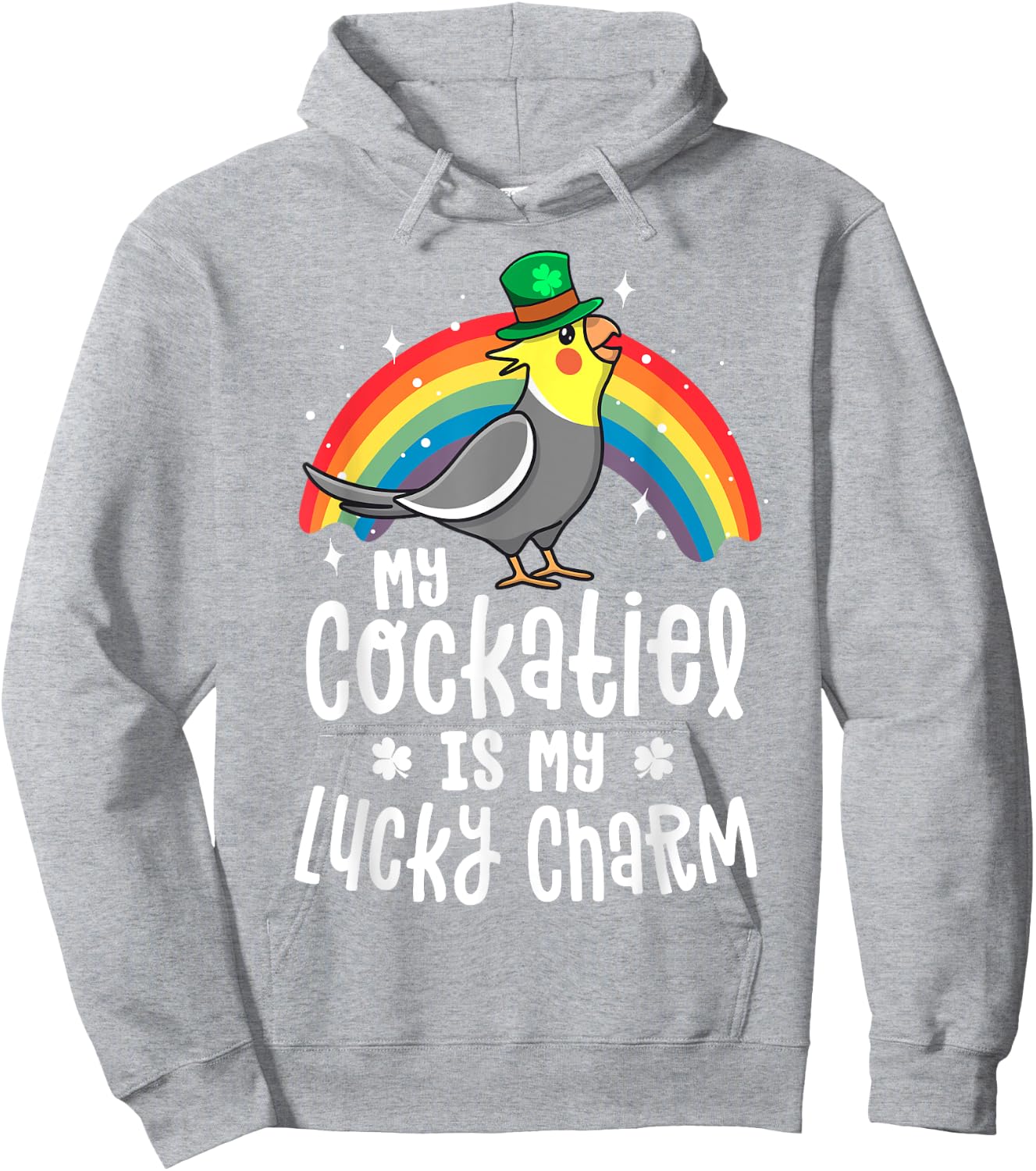 Cockatiel St Patricks Day Shirt Bird Parrot Gift Hoodie - Hoodie | Ash