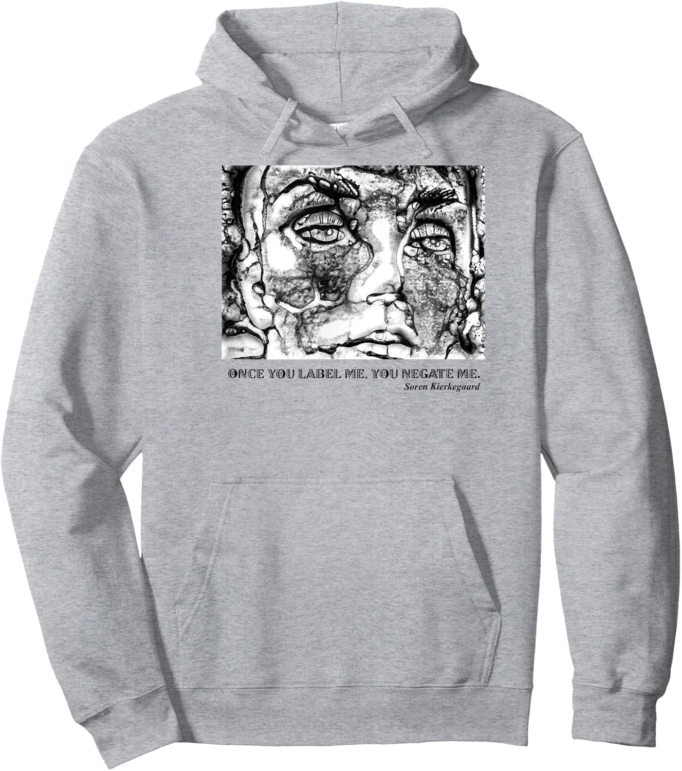 Kierkegaard existentialist Philosophy Once you label me Hoodie - Hoodie | Ash