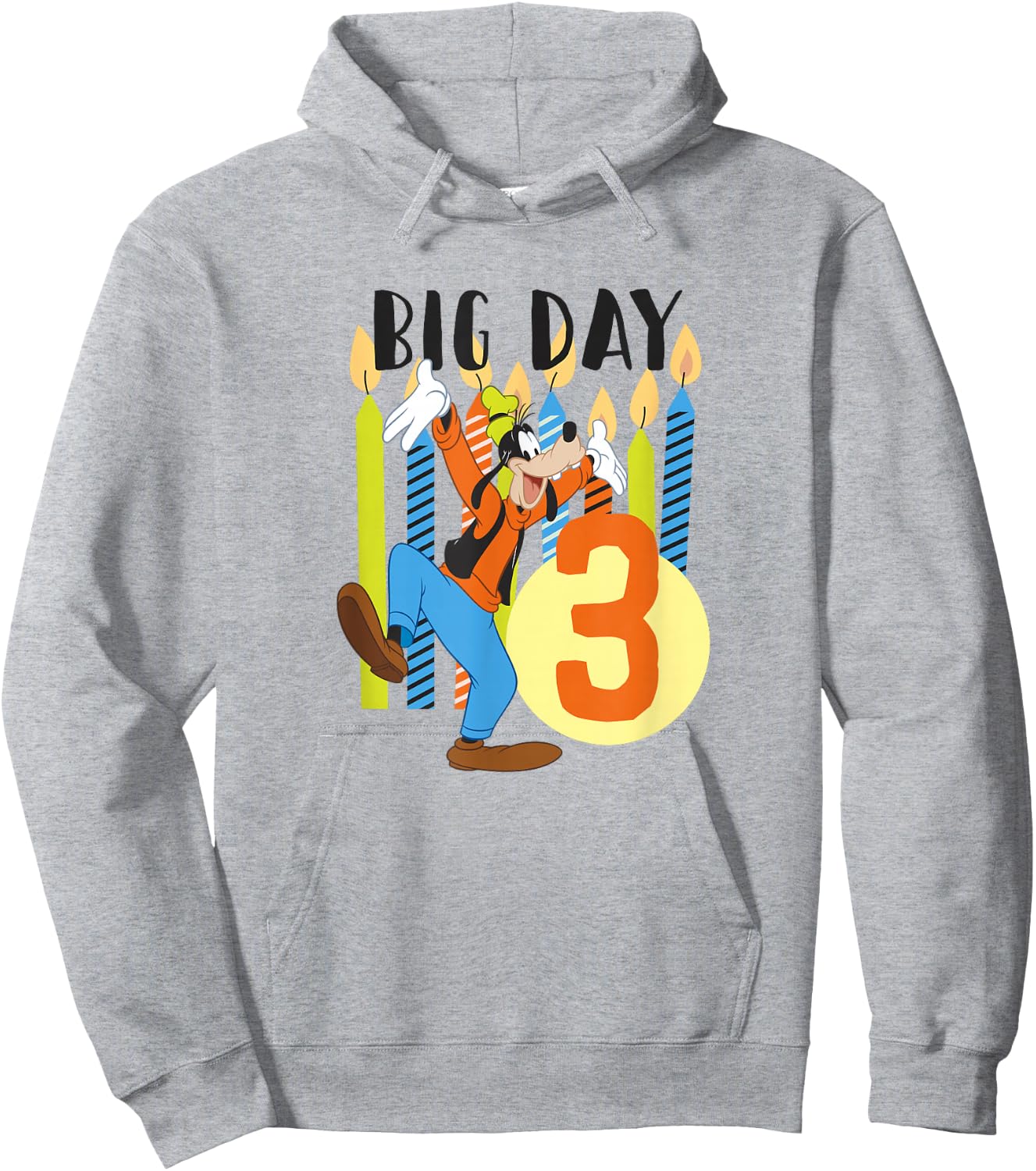 Disney Goofy Birthday Big Day 3 Years Old Hoodie - Hoodie | Ash